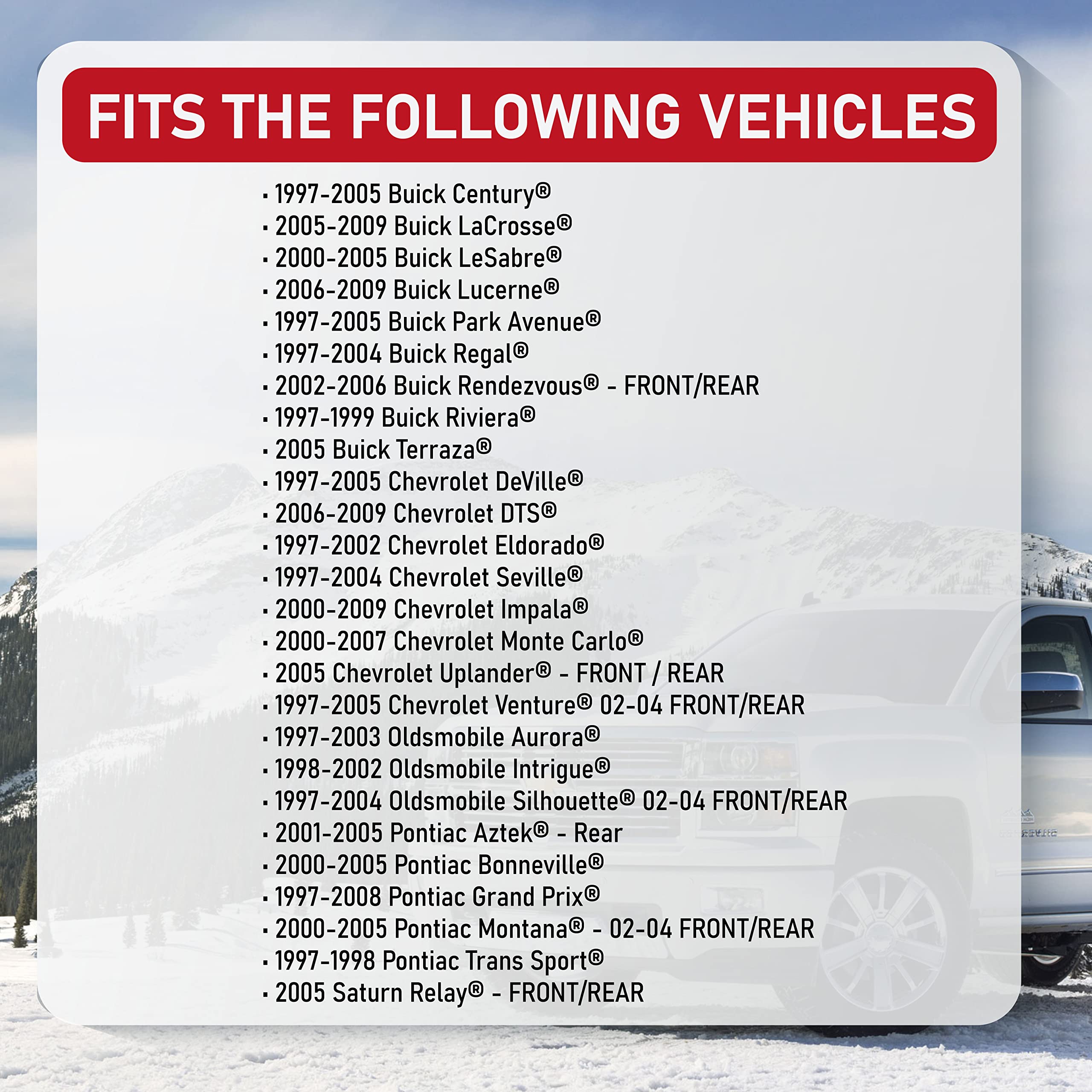 Front Wheel Bearing - Set Of 2 - Compatible With Chevy, Buick, Cadillac, Oldsmobile, Pontiac - Impala, Monte Carlo, Century, Gra