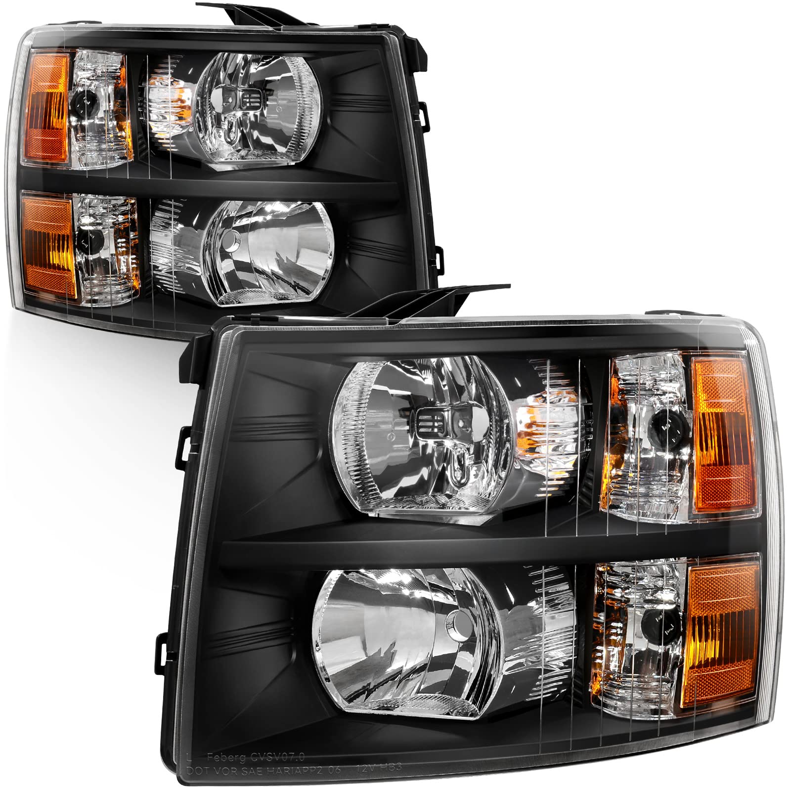 Autosaver88 Headlight Assembly Compatible With 2007-2013 Chevy Silverado 1500/2007-2014 Silverado 2500Hd 3500Hd Replacement Head