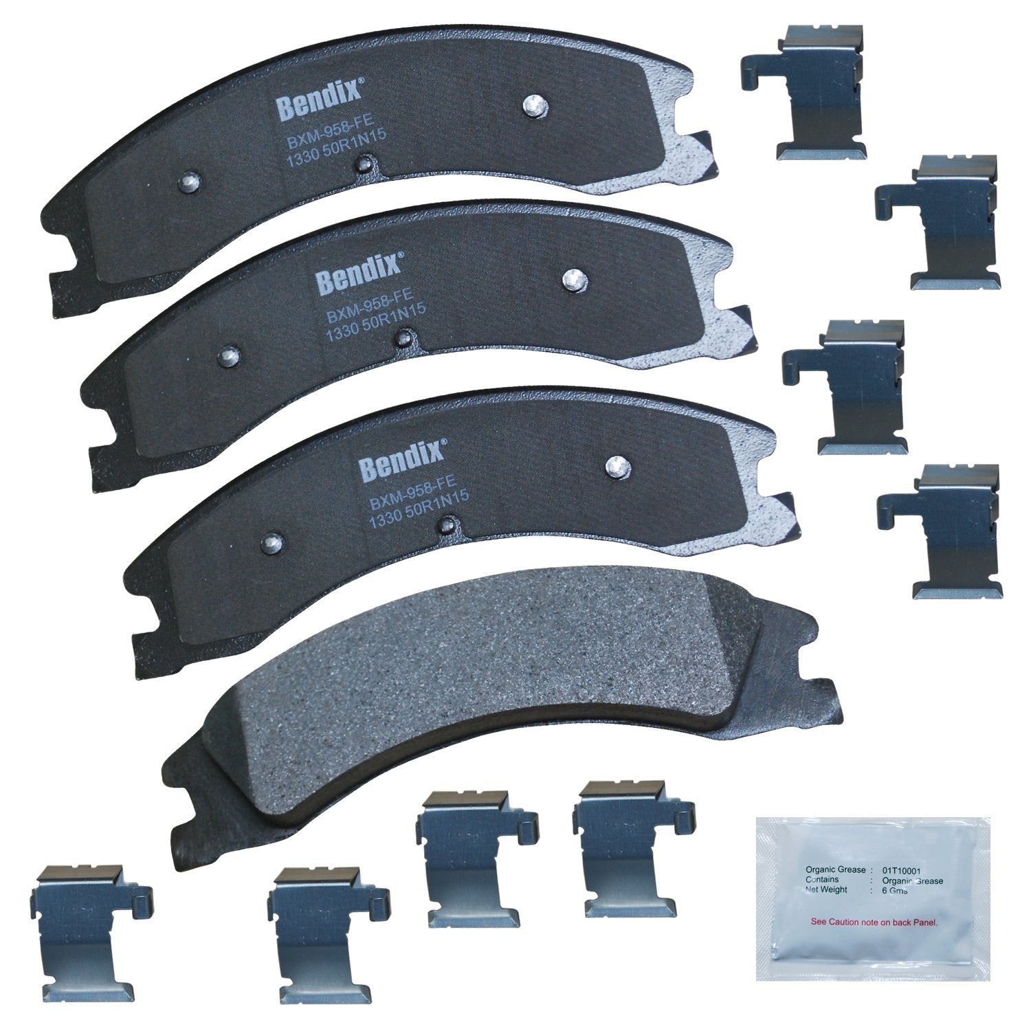 Bendix Priority1 Cfm1330 Semi-Metallic Rear Brake Pads For Ford E-450 Super Duty 2019-2008, E-450 Super Duty 2024-2021