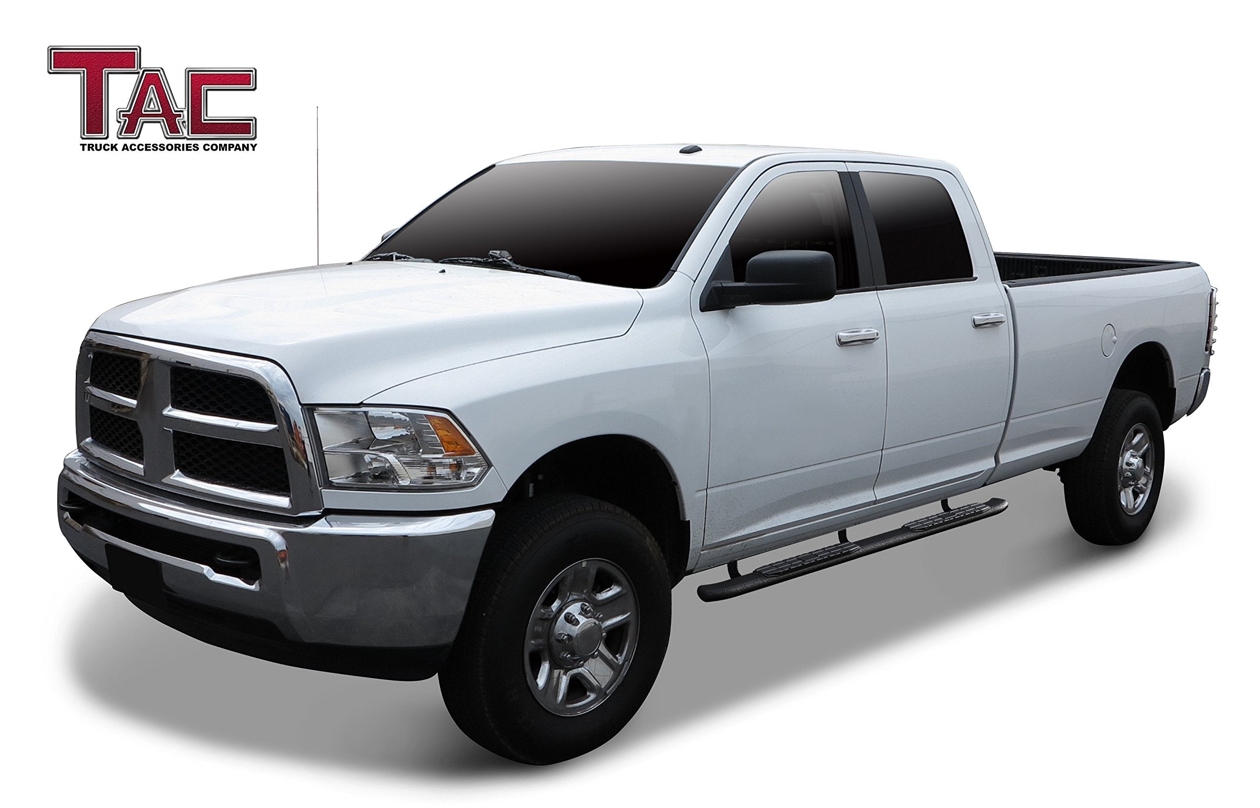 TAC Side Steps Fit 2009-2018 RAM 1500 Crew Cab | 2019-2023 RAM 1500 Classic Crew Cab | 2010-2024 RAM 2500/3500/4500/5500 Crew Ca