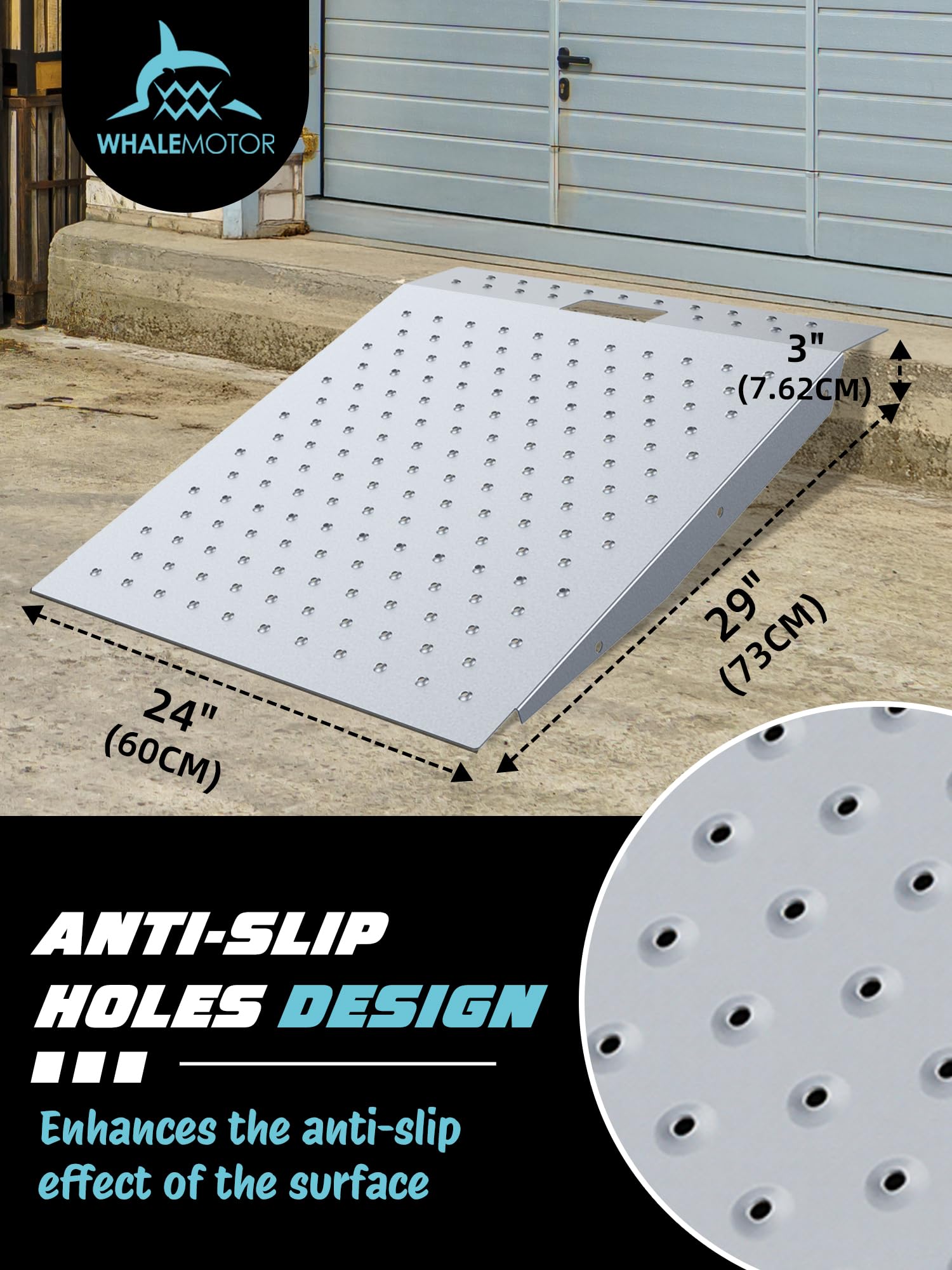 WHALEMOTOR Shed Ramp 2PC, Loading Ramp for Riding Mower, 29'' L x48 W, 1500 lbs Capacity, Shed Storage Ramps for Sheds, Garages,