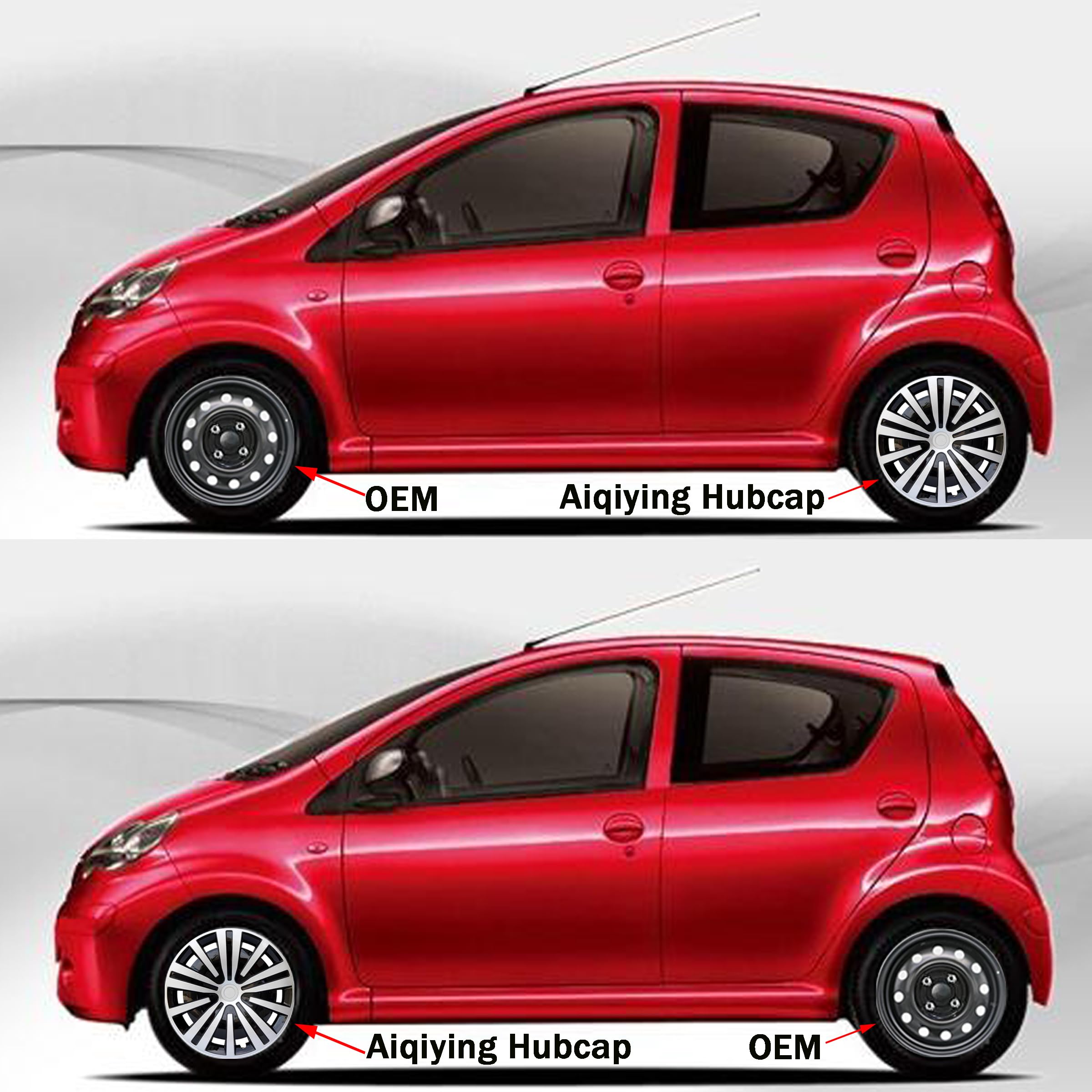 Hubcap Wheel Cover Replacement R14 Hub Caps Universal Wheel Rim Cover Abs Material Exterior Accessories Snap On Car Truck Suv -S