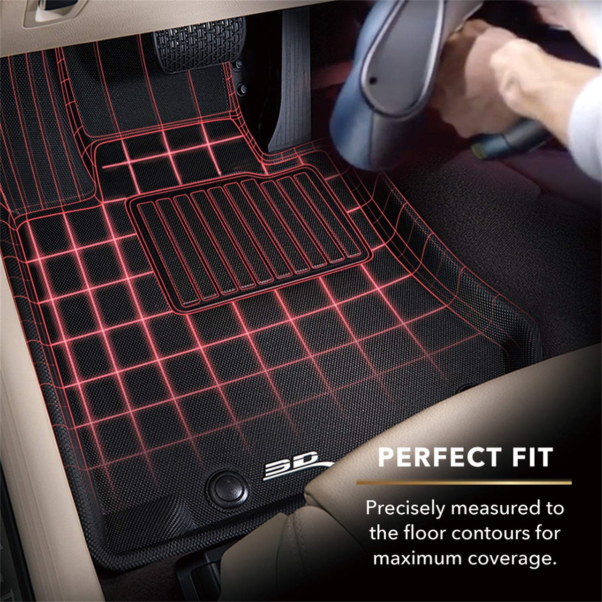 3D MAXpider Custom Fit Kagu Floor Mat (Black) for Chrysler Pacifica Hybrid/Hybri WBCARB098W37G9S
