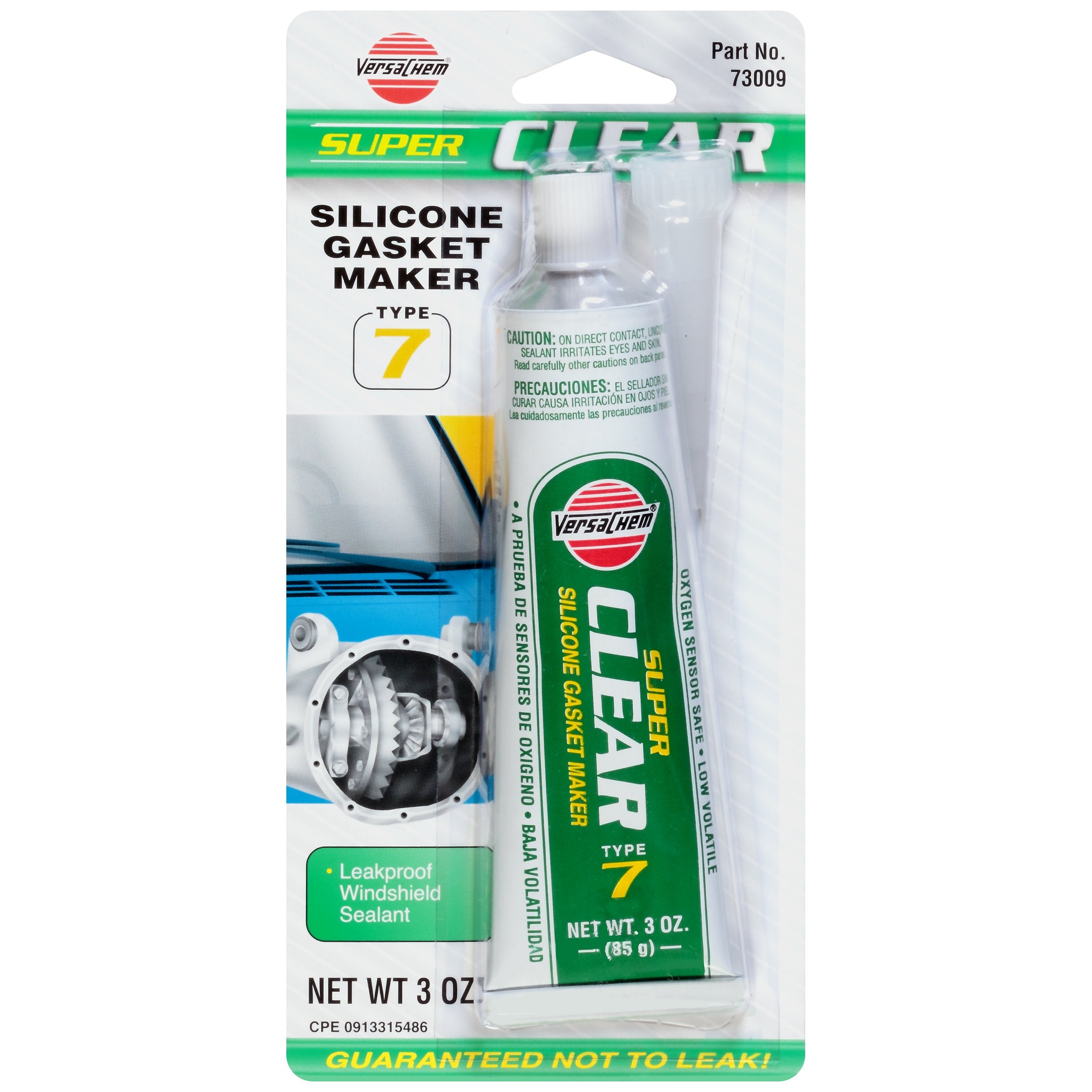 Versachem 73009 Super Clear Silicone - 3 Oz.