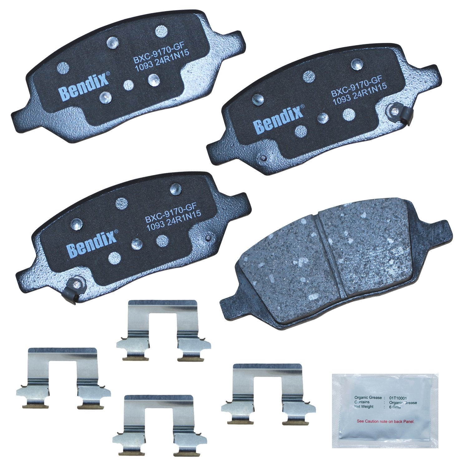 Bendix Priority1 Cfc1093 Ceramic Rear Brake Pads For Select Models Buick Terraza, Chevrolet Uplander, Mobility Ventures Mv-1, Po