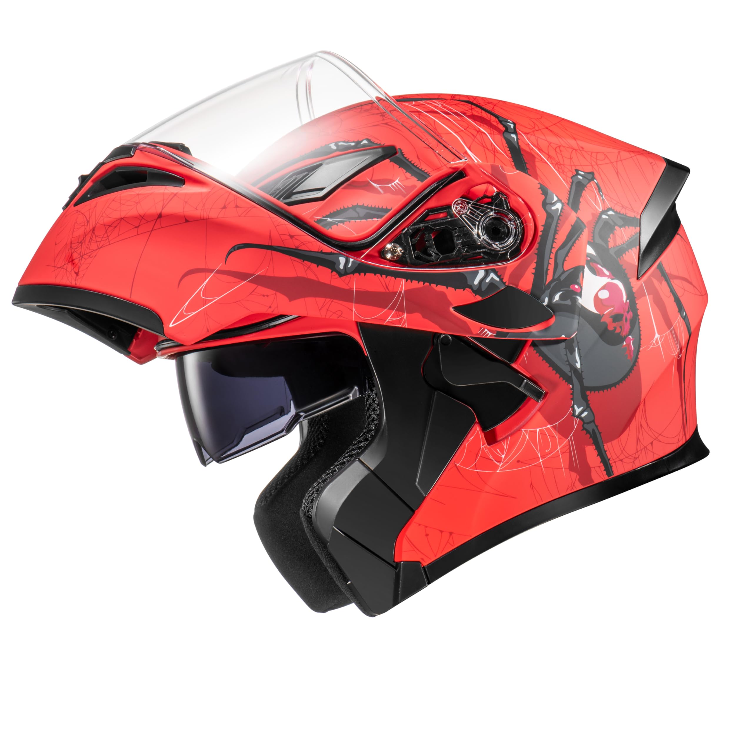 KYPARA Motorcycle Dual Visor Full Face Helmet, Medium, ABS-709S, Multi-Color, DOT Certified