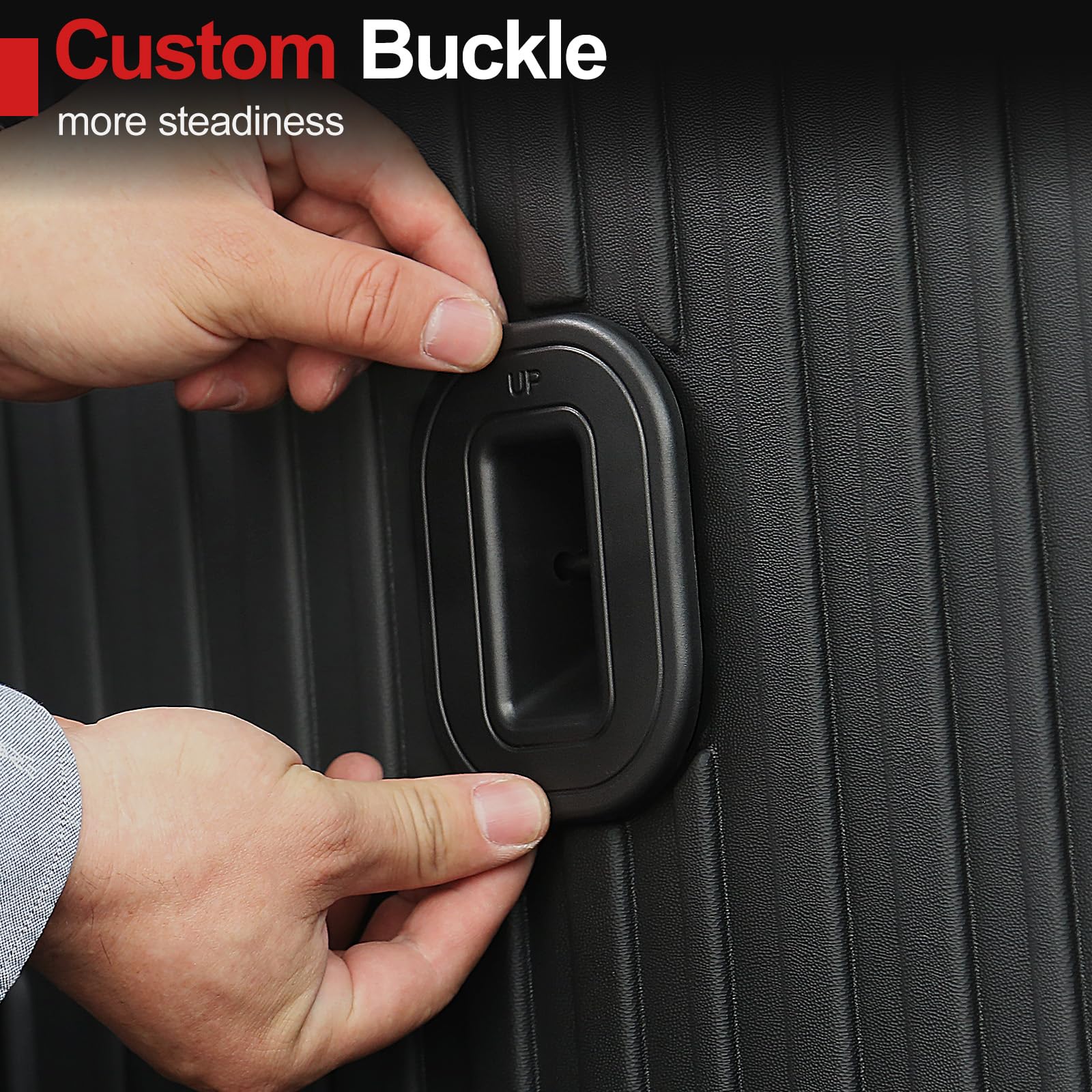 Houclemic Cargo Mat For Hyundai Santa Fe Accessories 2024 2025-Tpe All Weather Trunk Mat With Backrest Mat For 2025 Santa Fe Cal