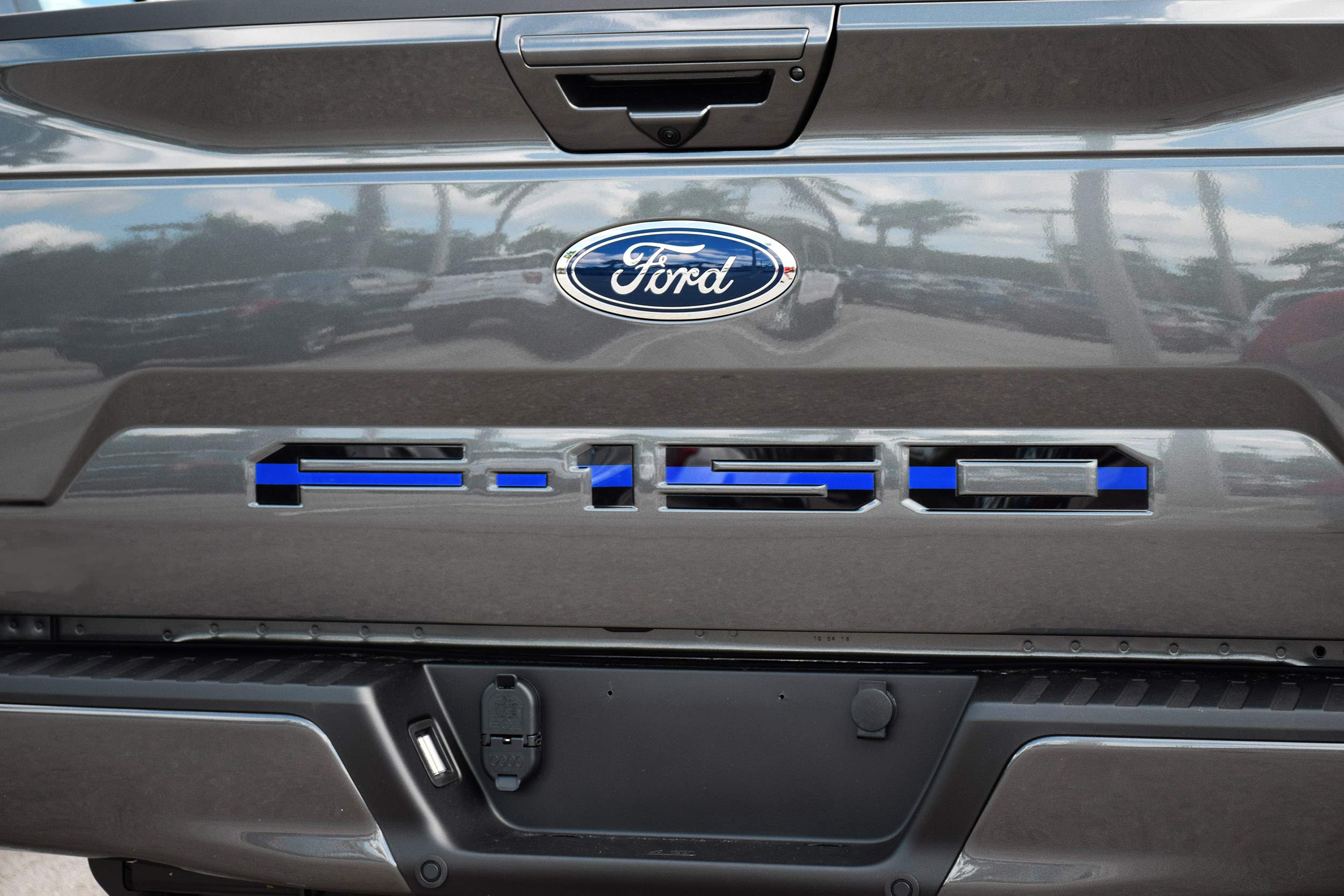 Eurosport Daytona Compatible with 20182020 Ford F150, Rear Bumper Letters (Blue Line)