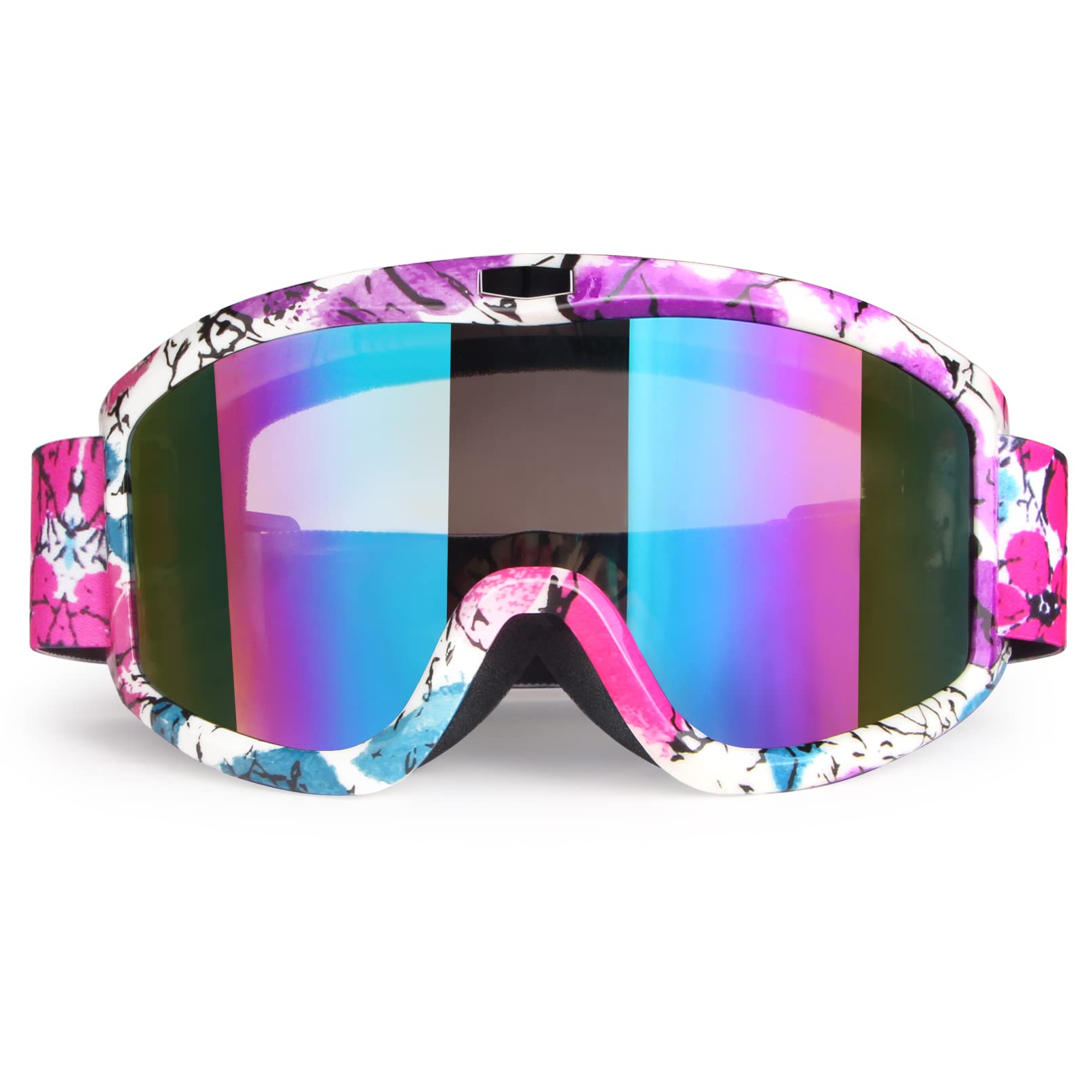 Pink Atv Goggles For Adult Dirt Bike Goggles Youth Motorcycle Goggles Kids Women Motocross Goggles Mx Goggles Utv Goggles Helmet Goggles Uv Protection Anti-Scratch Dustproof (Pink Frame + Color Lens)…