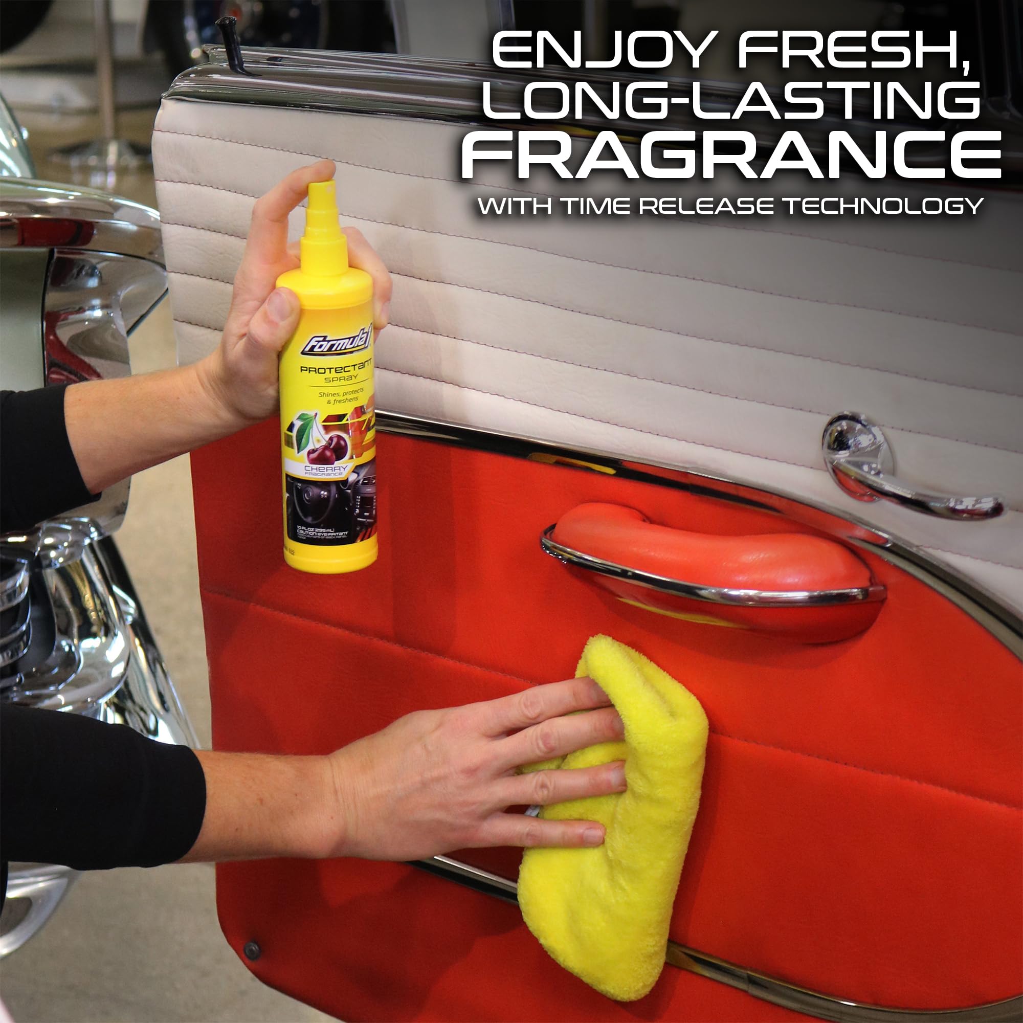 Formula 1 Interior Detailing Protectant Spray, Car Interior Cleaner with Lasting Vanilla Fragrance and UV Protection, Safe for V