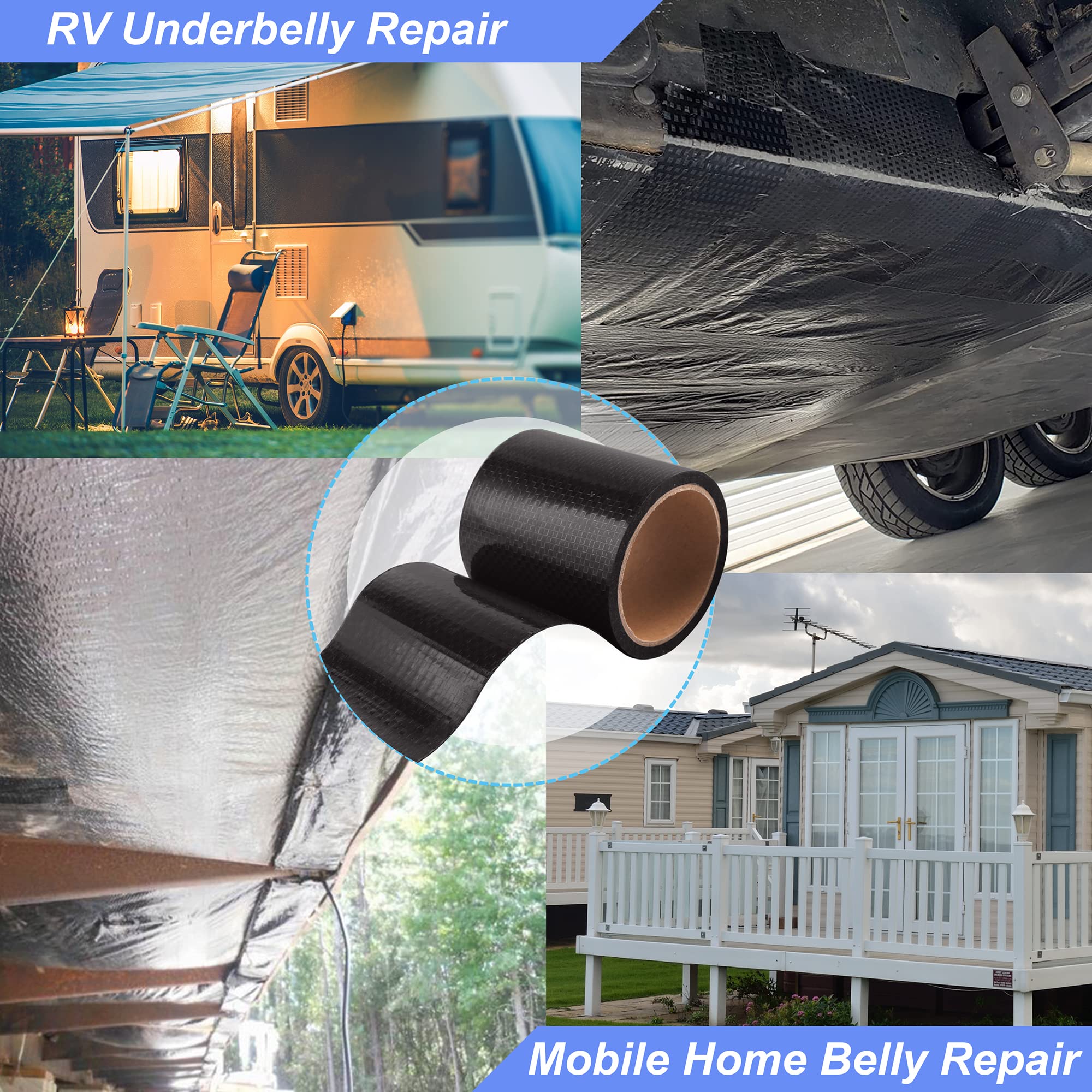 Plusroc Rv Underbelly Material Rv Underbelly Tape Waterproof Flex Belly Tape With Permanent Sealing Adhesive For Mobile Home, Ca