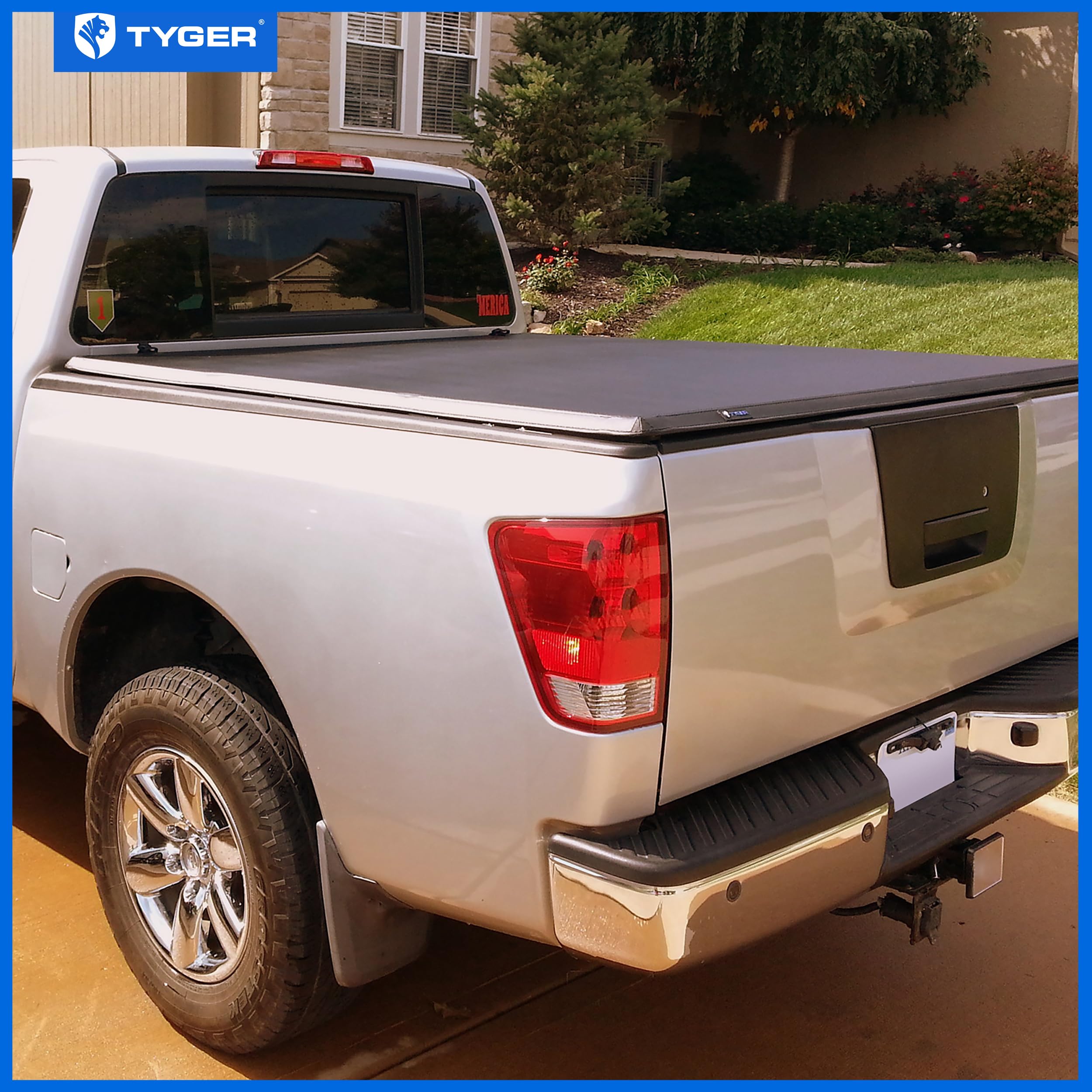 Tyger Auto T3 Soft Tri-Fold Truck Bed Tonneau Cover Compatible With 2004-2015 Nissan Titan Without Titan Box | Fleetside 5.5' Be