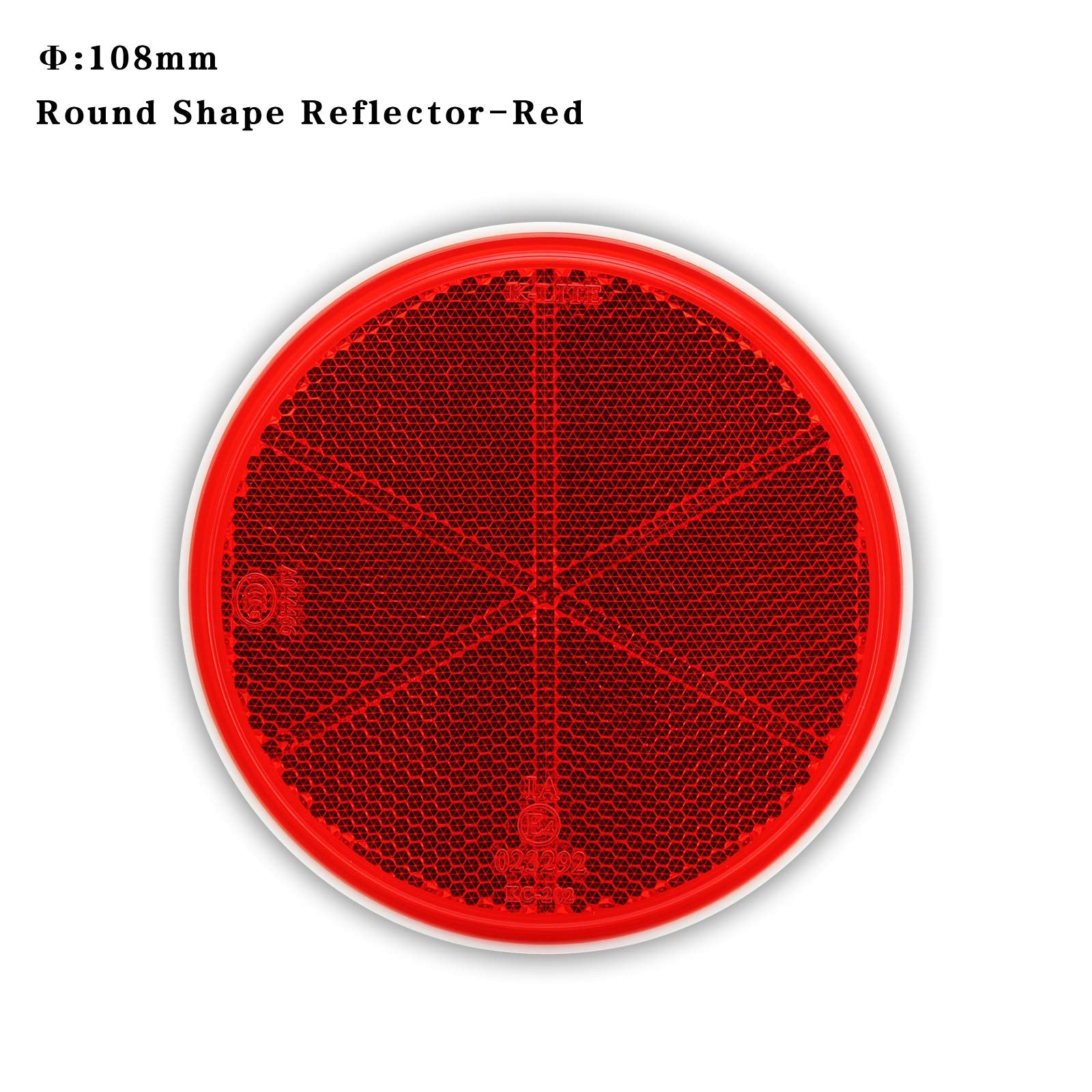 Mfc Pro 2Pcs 4.2 Inch Round Warning Reflectors For Car Truck Bike Boat Dock Trailer Van Lorry Bus Caravan (Red, 108Mm / Screw Mo