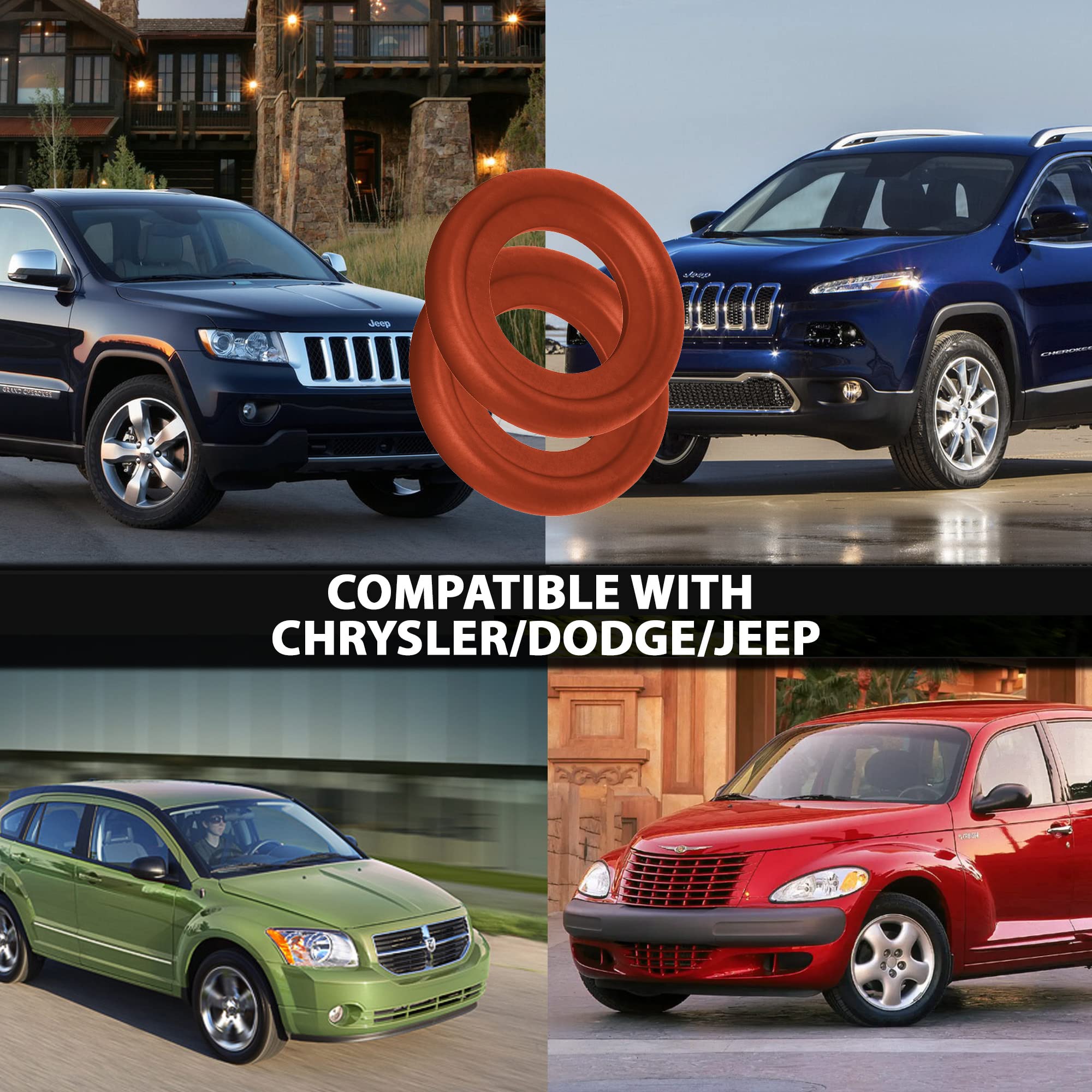 15Pcs Oil Drain Plug Crush Rubber Washer Gasket Seal - 14Mm Replacement For Chrysler/Dodge/Jeep/Fiat/Ram - Oem 6507741Aa Fits Fo