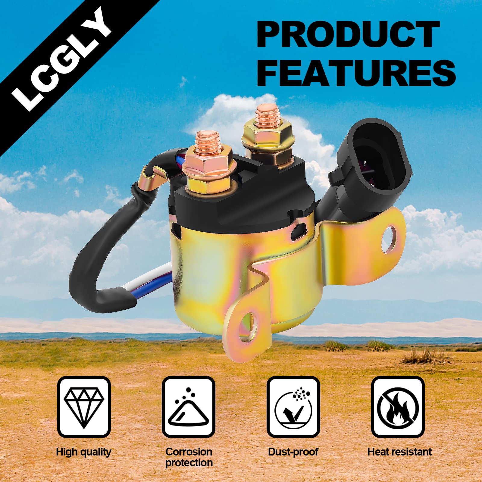 Lcgly Starter Solenoid Relay 4010947 Compatible With Polaris Ranger 400 500 570 700 800 Rzr 570 800 900 1000 4 Turbo Etx Xp Sportsman 700 Efi 800 500 570 Etx Touring Ace 325 500 570 900 4012001