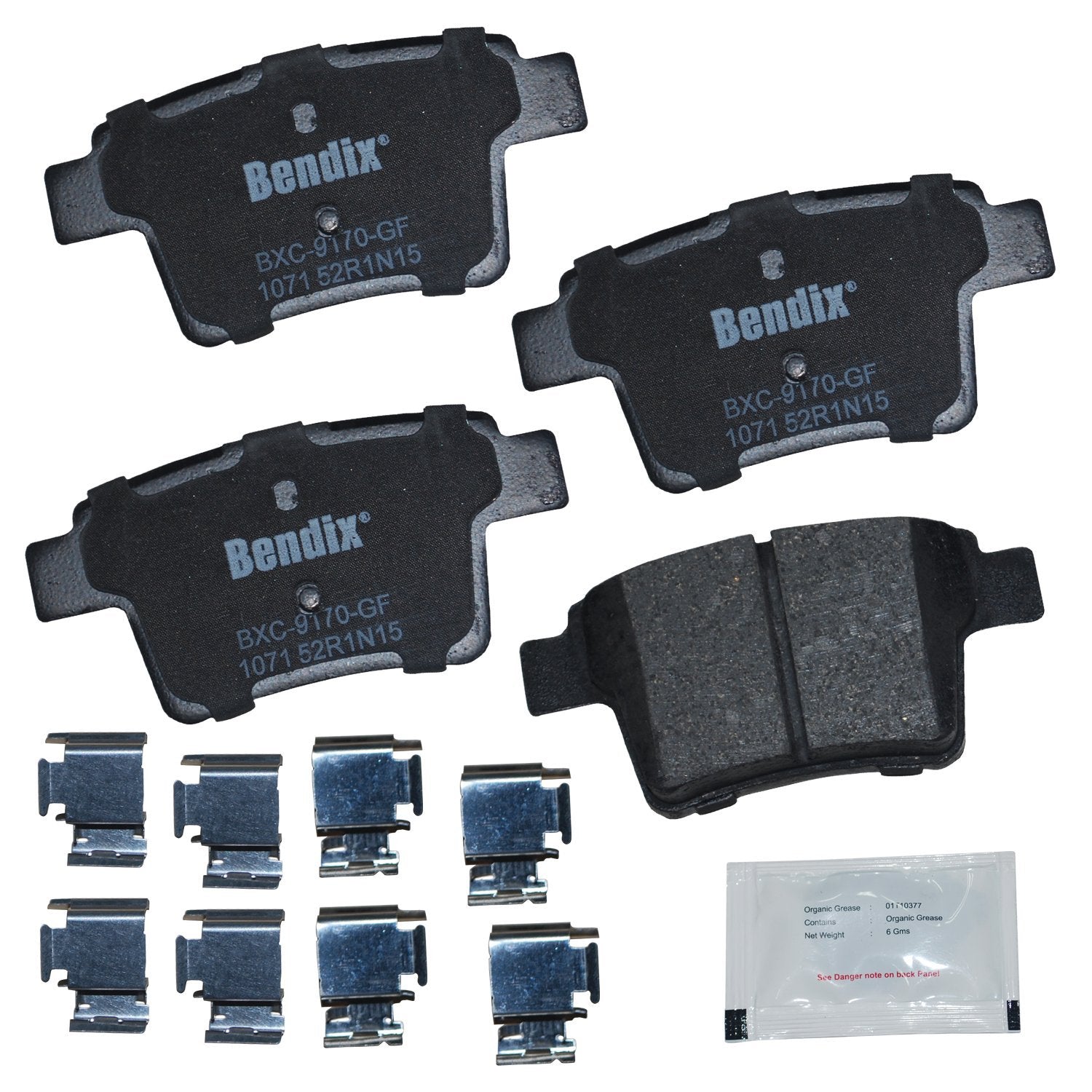 Bendix Priority1 Cfc1071 Ceramic Rear Brake Pads For Select Models Ford Five Hundred, Freestyle, Mondeo, Taurus, Taurus X, Jagua