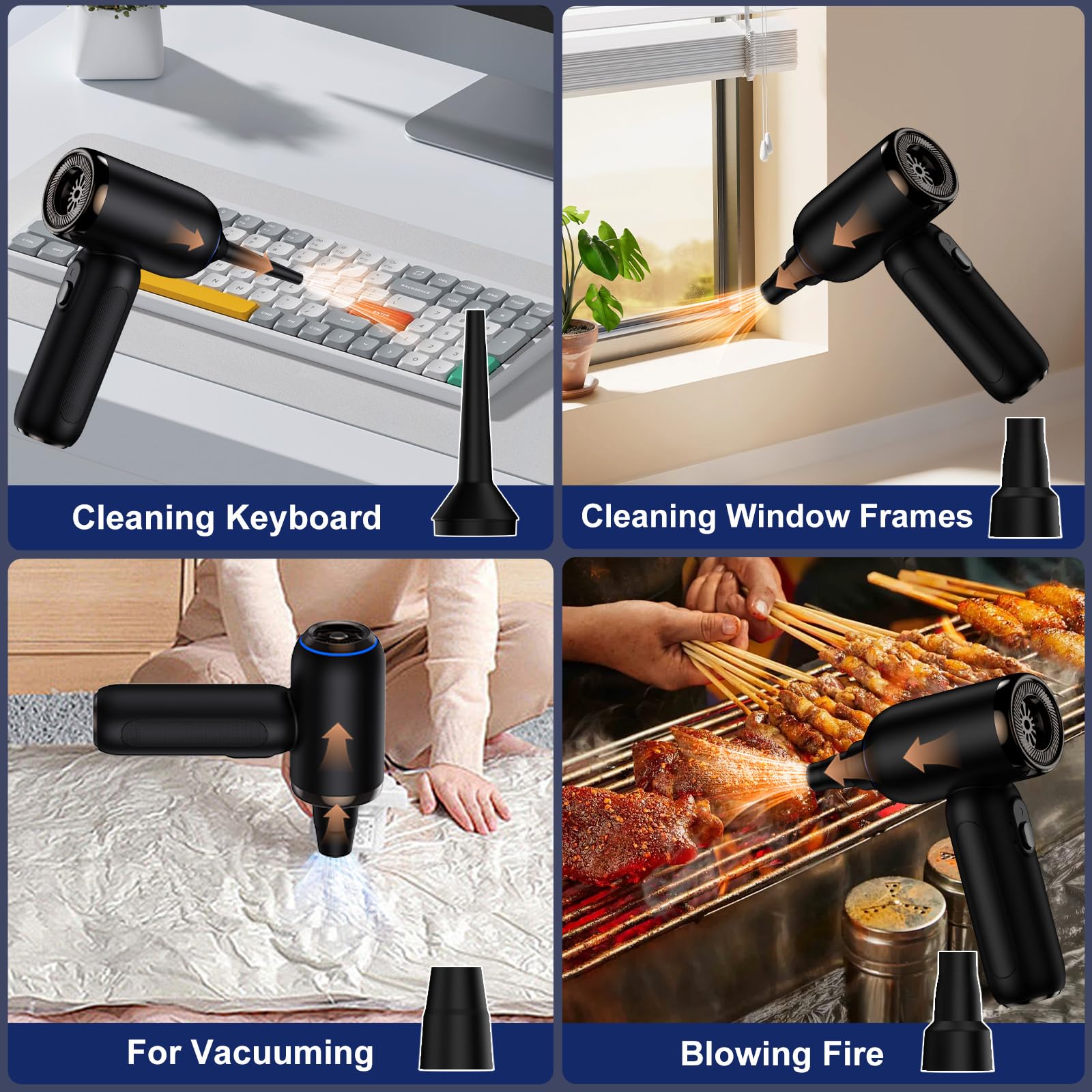 Feiltik Handheld Car Vacuum Cleaner Cordless, 21000PA High Power Car Vacuum Cleaner & Air Duster/Blower, Portable Vacuum with Ma