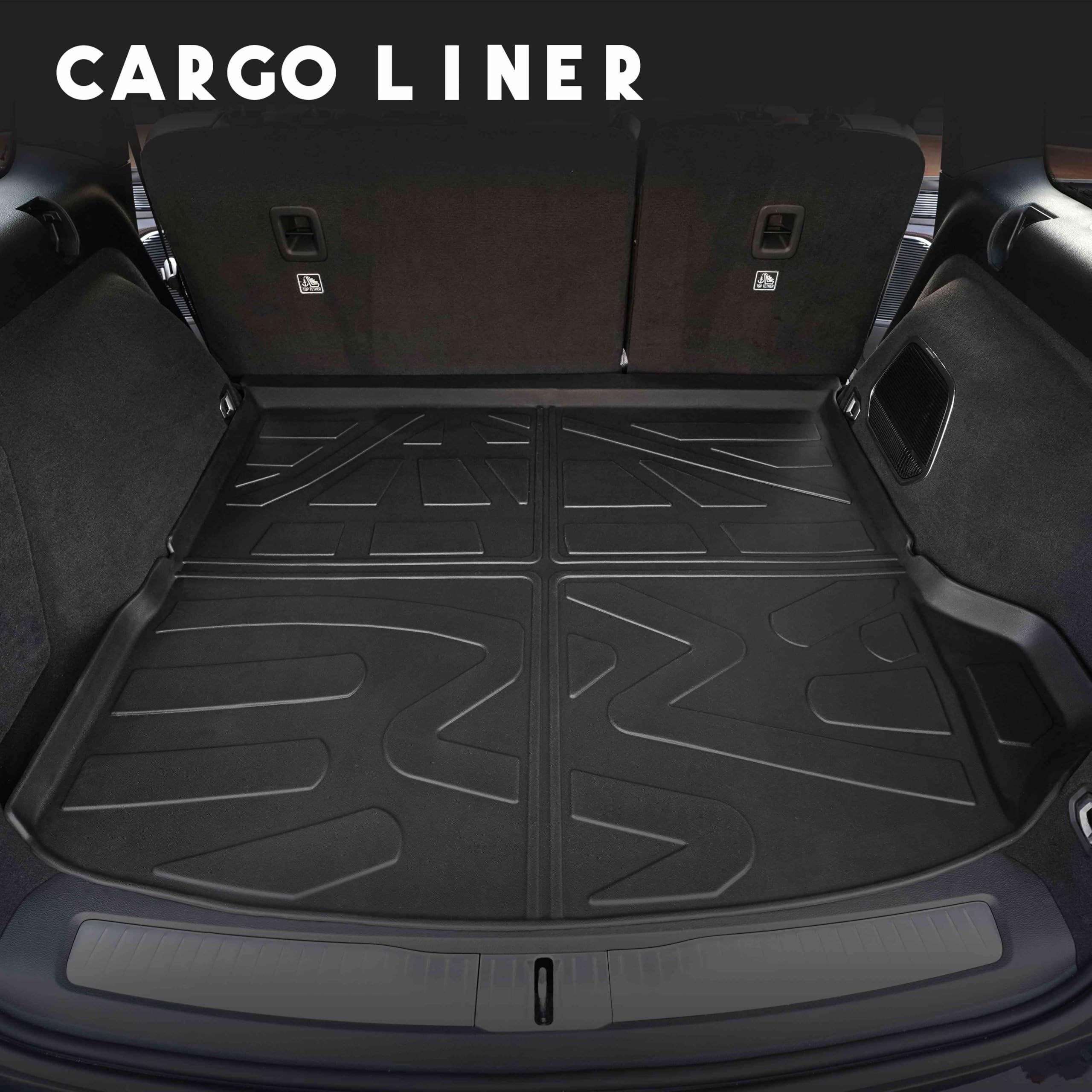 Floor Mats & Cargo Liner Fit for 2022-2024 2025 Jeep Grand Cherokee (Include 4xe NOT for WK or L) 5-Seat Only, TPE All Weather R