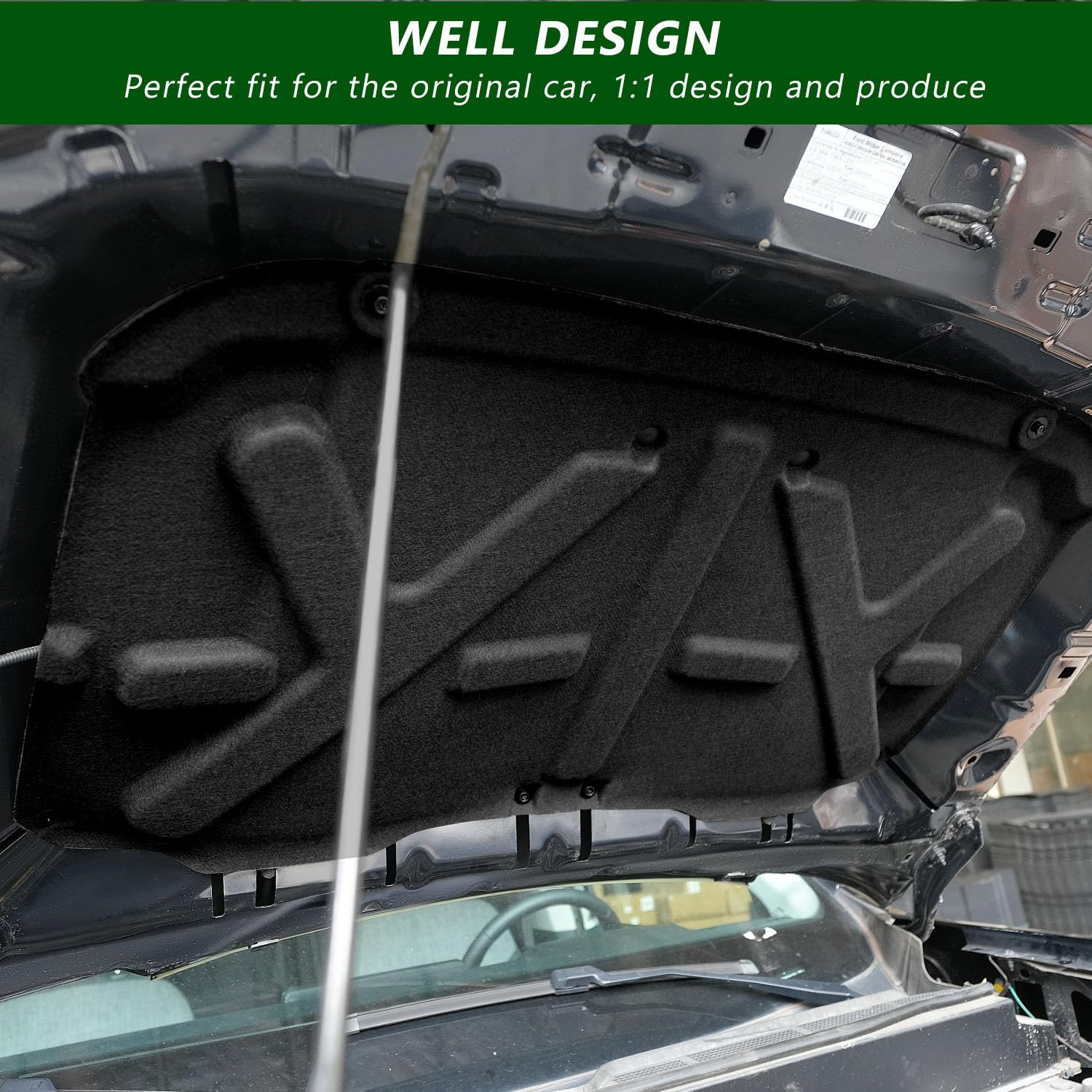 xipoqix Hood Insulation Pad Compatible with 2022-2025 Ford Maverick Sound Deadening Hood Heat Liner Replacement for 2022-2025 Fo