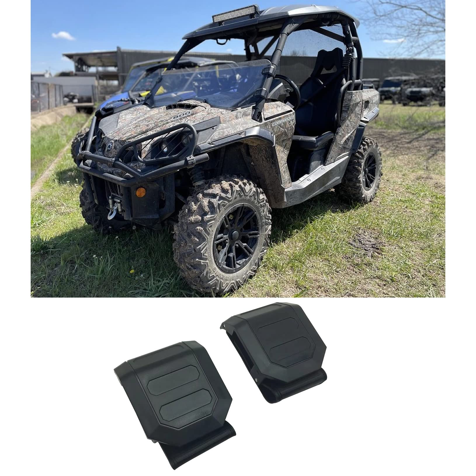 2 Pcs Utv Windshield Mounting Clips Straps For Cage Diameters 1.5”-2” Round Tubing Rzr 1000 900S 800S 570 All 4 Seaters Commander 1000 2011-2015 Wildcat Trail