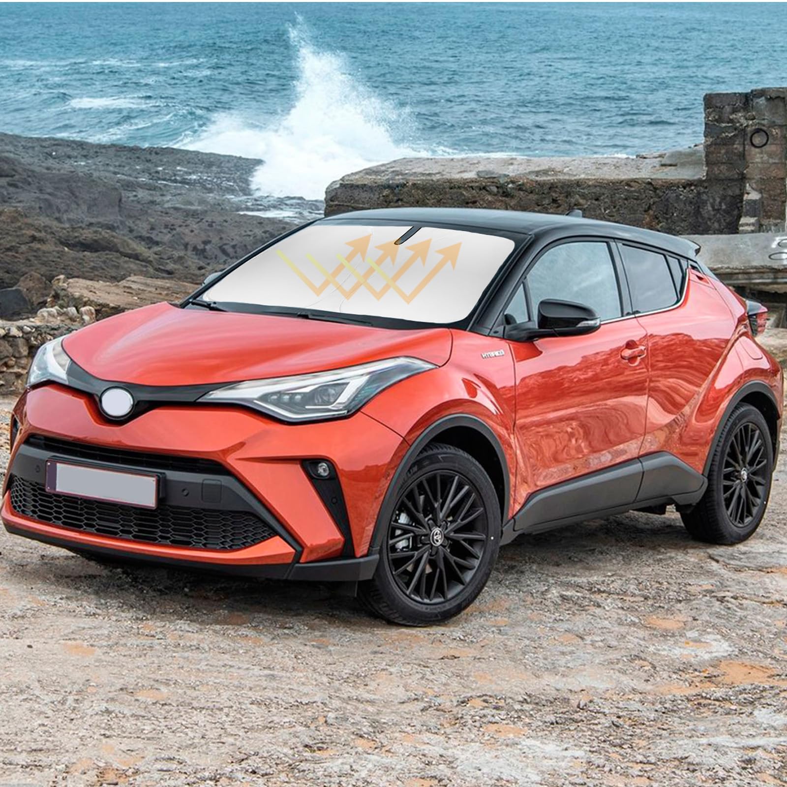 Sun Shade For C-Hr Chr Windshield Sunshades Cover Front Window Shields Custom Fit For 2018-2022 2023 2024 2025 Toyota C-Hr Acces