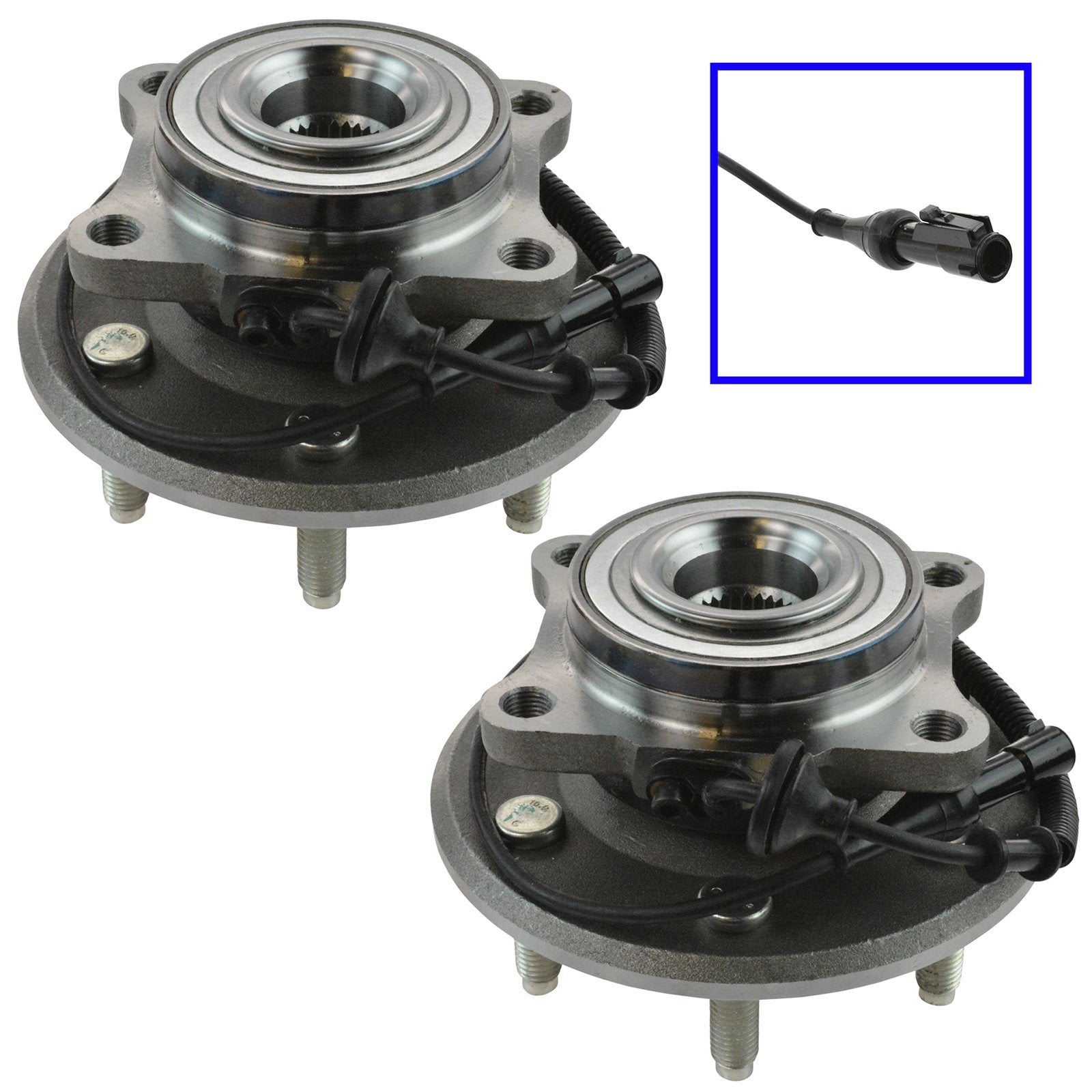 Trq Rear Wheel Hub Bearings Assembly Set Compatible With 2007-2010 Ford Expedition Lincoln Navigator