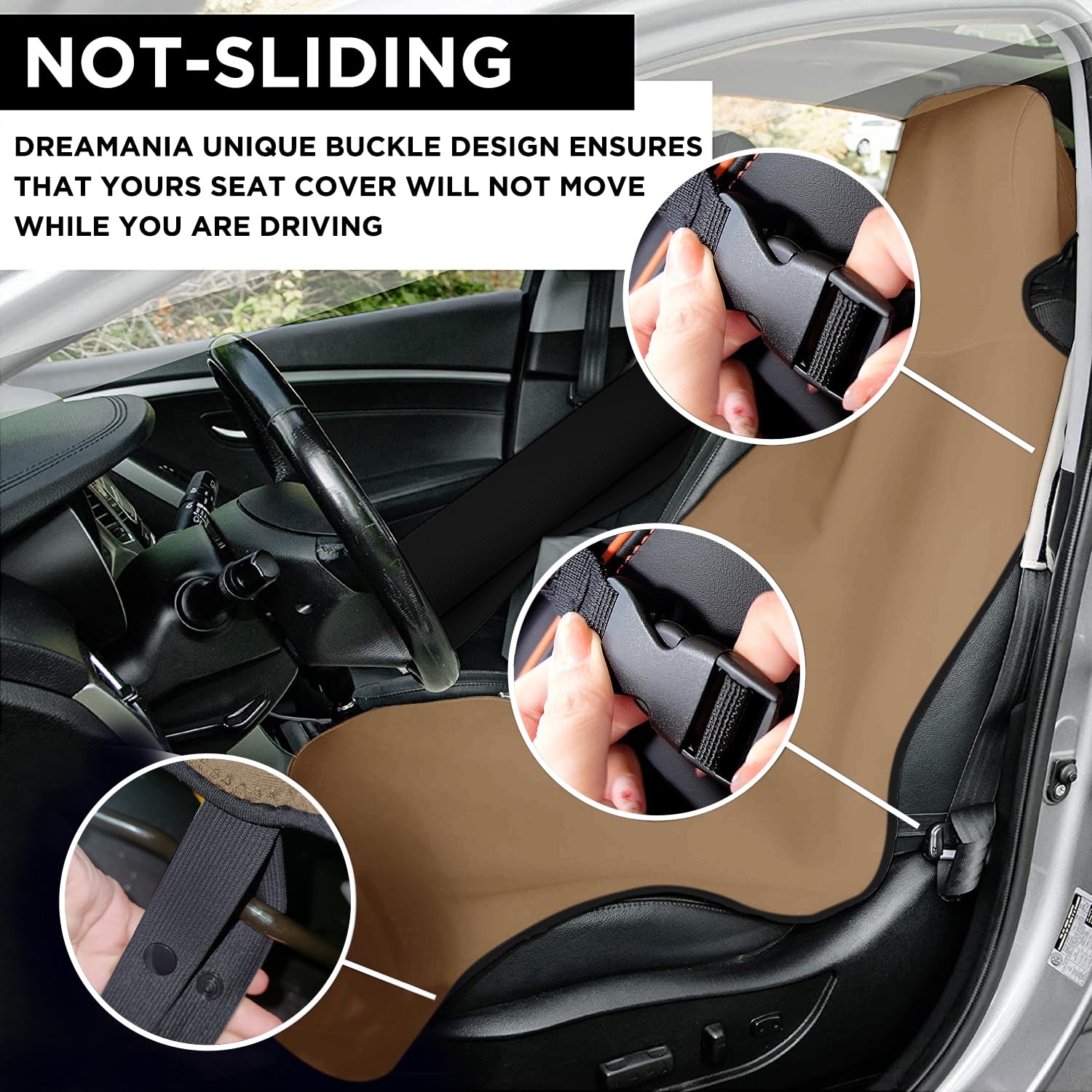 DREAMANIA Waterproof Seat Cover Towel, Premium Sweat Carseat Protector, Perfect for Universal Anti-Slip Car Truck SUV Seat, Grea