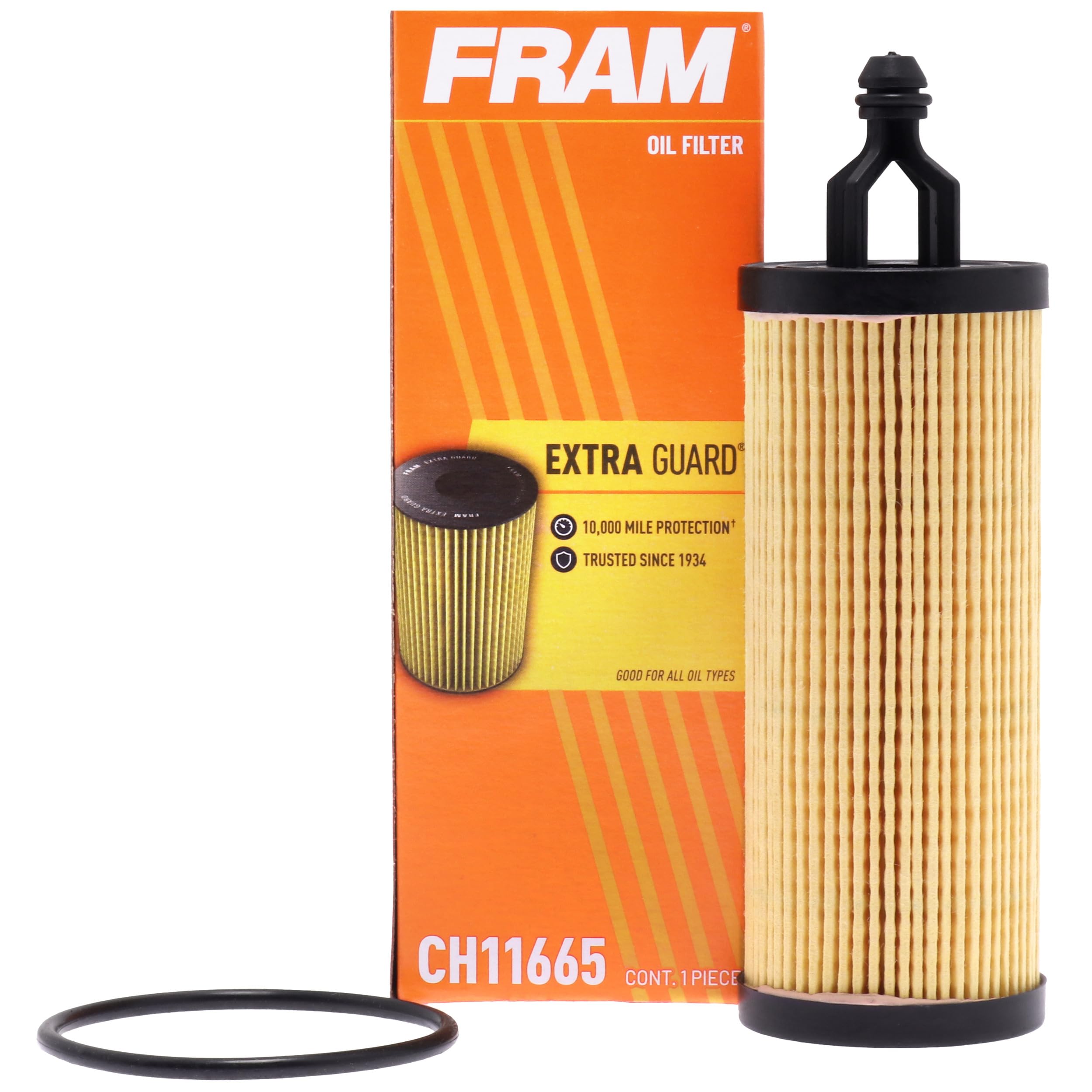 Fram Extra Guard Ch11665, 10K Mile Change Automotive Replacement Interval Cartridge Engine Oil Filter For Select Vehicle Models