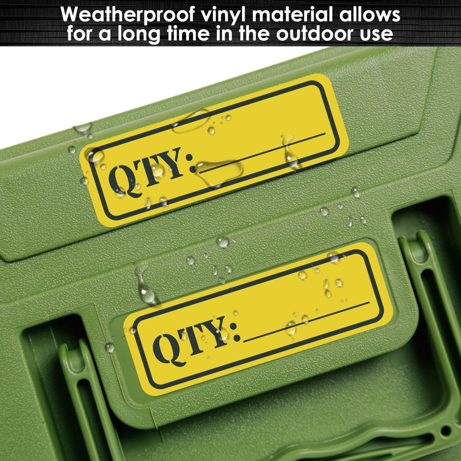 Aolamegs Weatherproof Quantity Decal Labels-Identify The Number Of Bullets In The Ammo Can,Qty Marker Vinyl Sticker For Ammo Storage Boxes(20 Pack/5 Sheets)