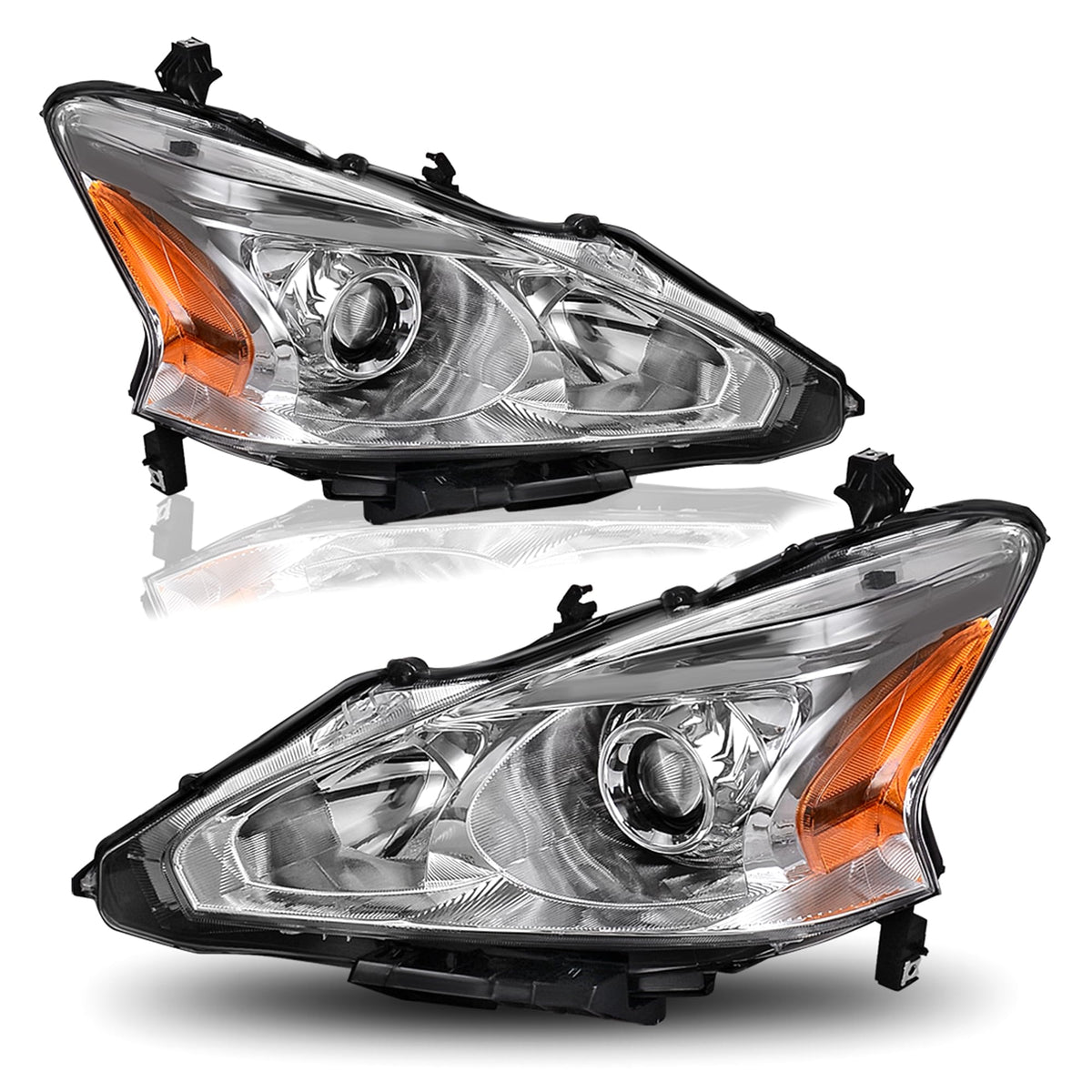 Autosaver88 Headlight Assembly Compatible With 2013 2014 2015 Altima 4-Door Sedan 13 14 15 Altima Base/S/Sl/Sv Projector Headlam