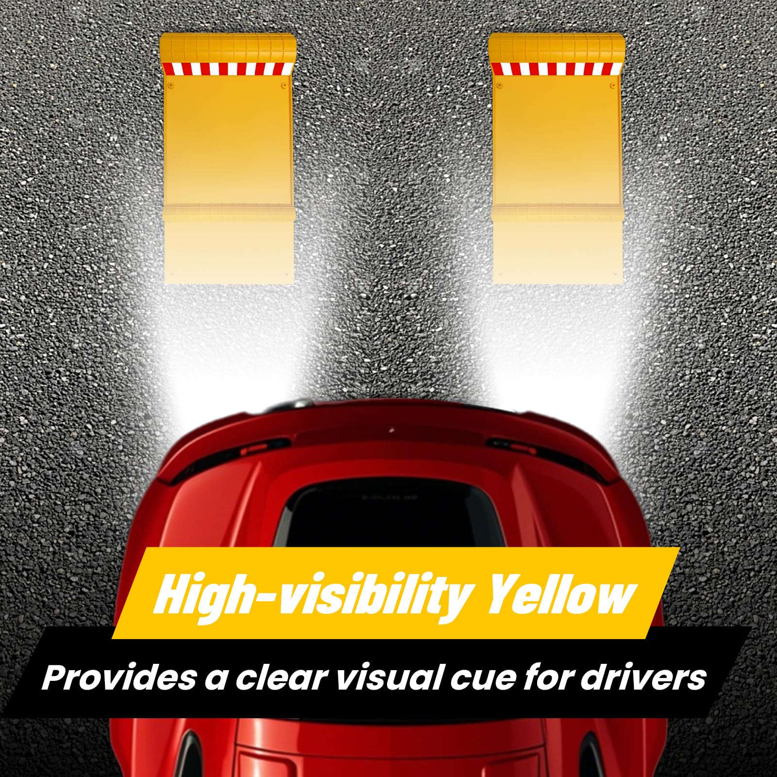 ROBLOCK 21.6'' X 11'' Car Parking Guide Mat for New Drivers, Anti-Skid Garage Car Stopper for Trucks, SUVs, Parking Mats for Ind