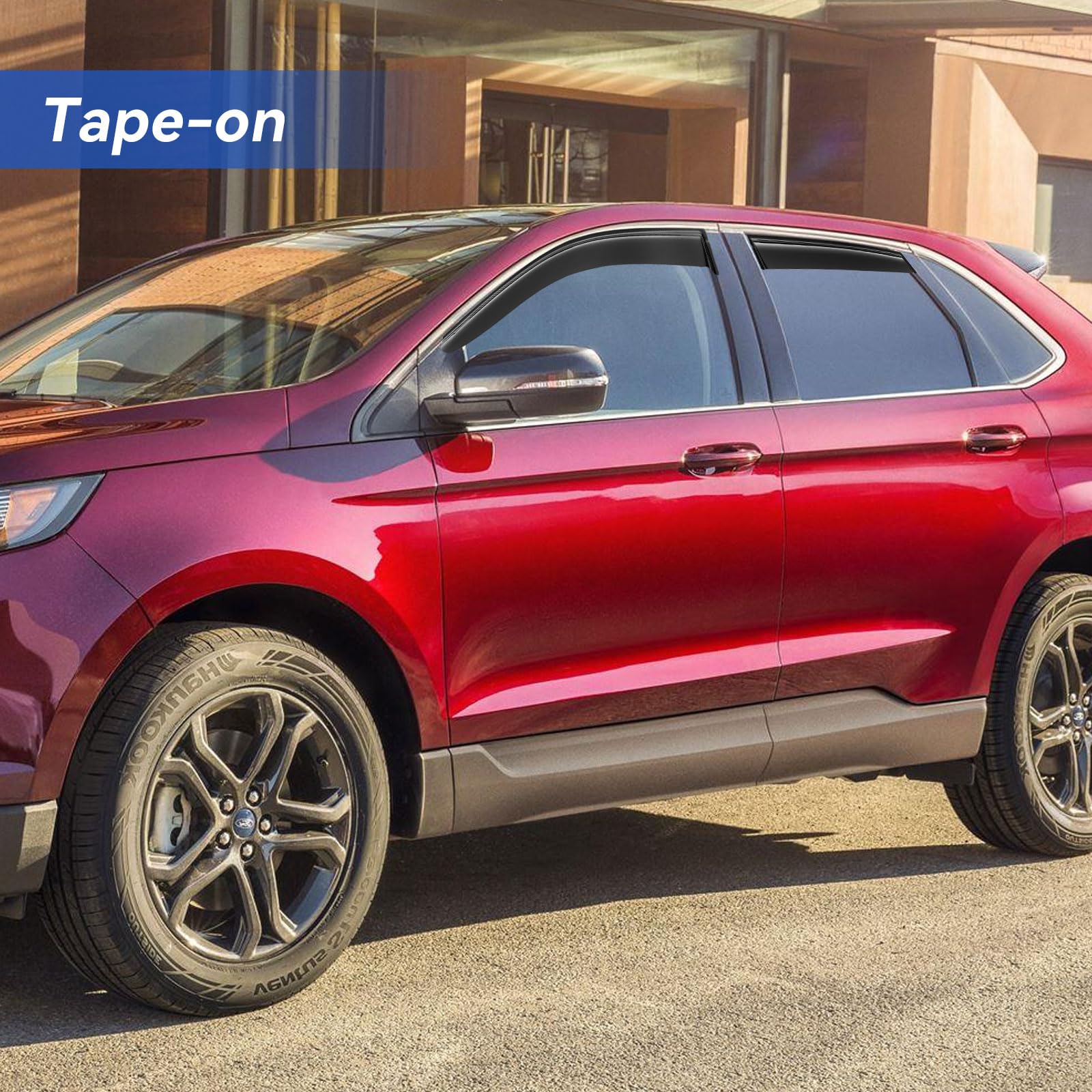 Window Visors Rain Guards Shield for 2015-2024 Ford Edge, Out-Channel Window Vent Wind Deflectors Visors Shades for 15-24 Edge