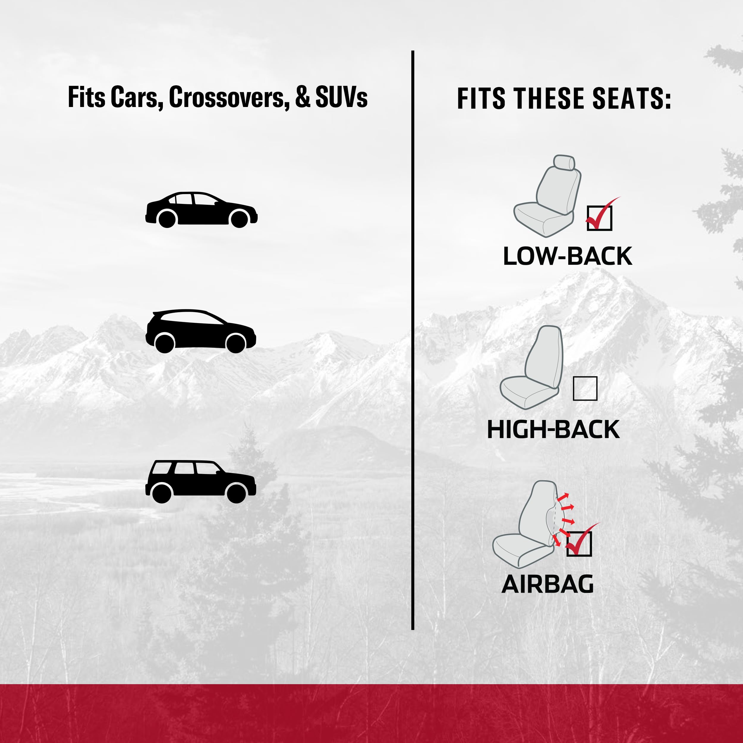 DICKIES 3-Piece Trader Seat Covers, Front and Rear Seat Covers for Cars and SUVs, Heavy-Duty Car Seat Covers, Water-Resistant SU