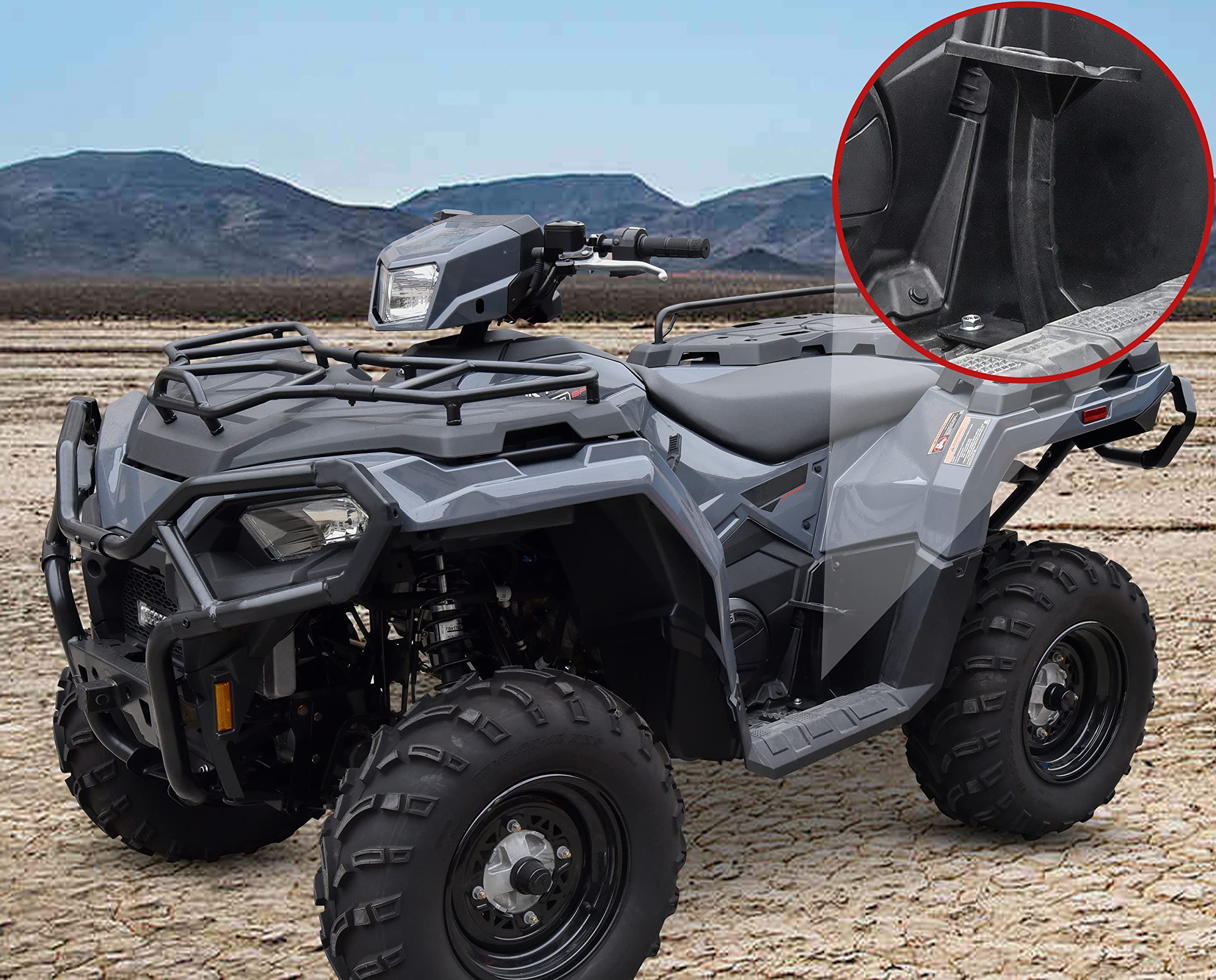 Sautvs Atv Passenger Foot Rest For Sportsman 570 450 H.O.21-24, Rear Lounger Foot Pedestal Foot Pegs Pedal Footboards For Polaris Sportsman 570 450 H.O. 2021-2024 Accessories (2Pcs)