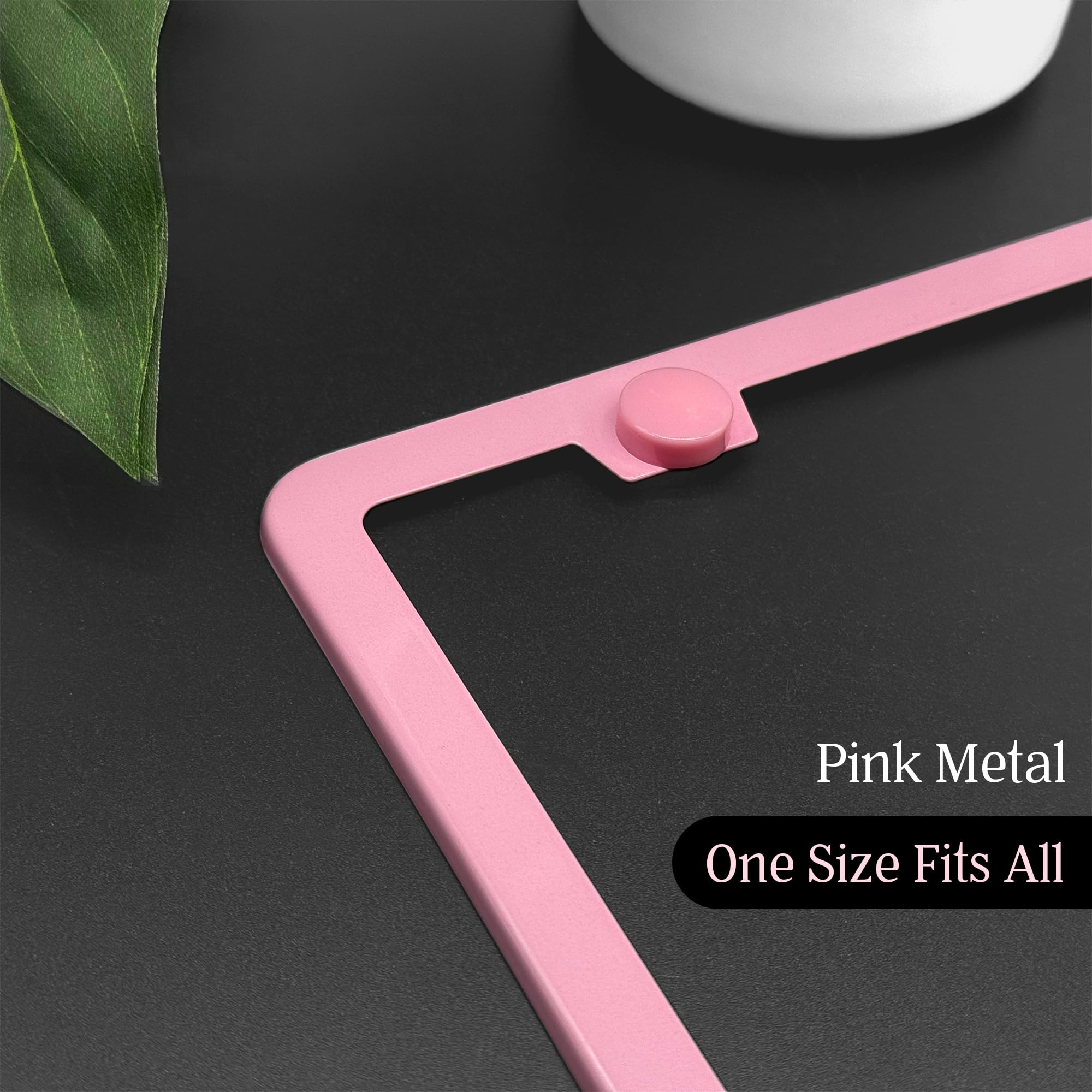 Pink License Plate Frames For Women | Pink Car Plate Frame Holder | Pretty Girly License Plate Frames | Cute License Plate Frame