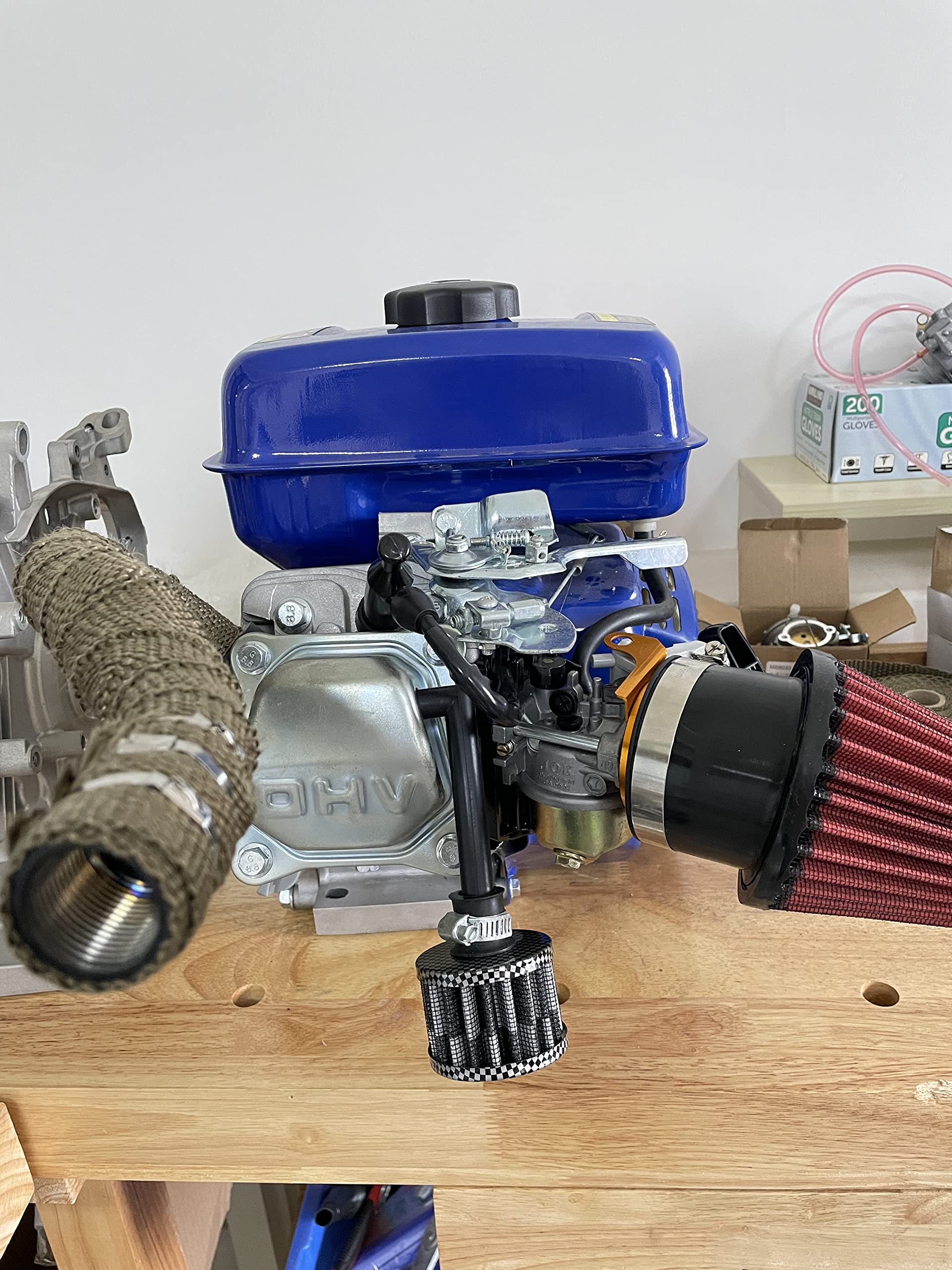 Predator 212cc 196cc 0.47'' Inlet (12mm) air filter Cylinder Head Cover Air filter for CT200U CT200U-EX Mini Bike Go kart MB200