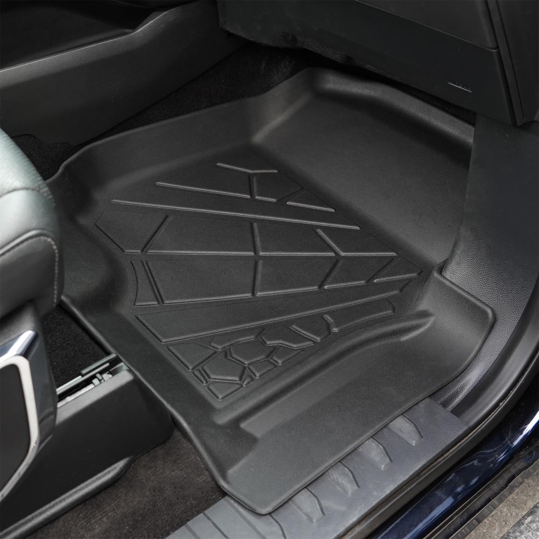 Karpal Floor Mats Fit 2015-2024 Ford F150 Supercrew Cab/ 2022-2024 F-150 Lightning Floor Liners (W/O Fold Flat Storage), Custom