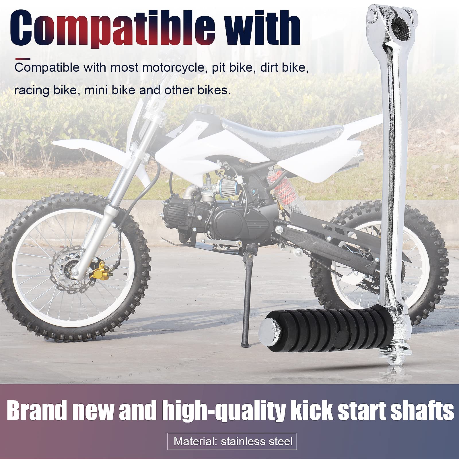 QAZAKY Kick Starter Shafts Start Lever for 50cc 70cc 90cc 110cc 125cc 140cc 150cc Pit Dirt Bike Mini Kids Motorcycle 4-stroke En