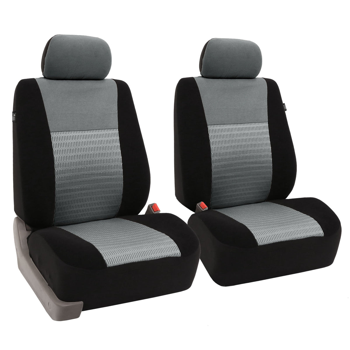 FH Group Trendy Elegance 3D Air Mesh Split Bench Car Seat Cover (Split Ready, Detachable Headrest Only) with Gift- Universal fit