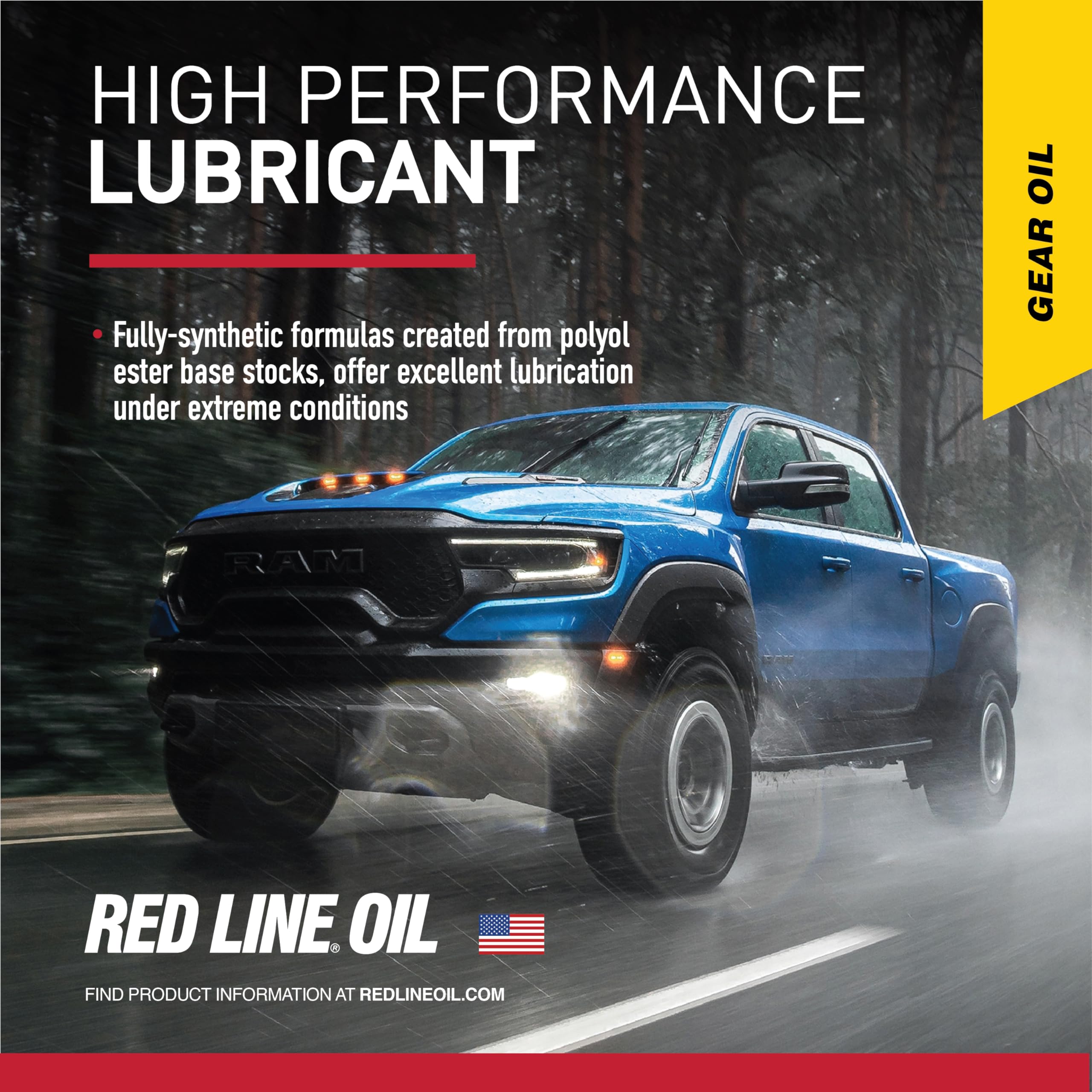 Red Line 57914 75W140 Gl-5 Synthetic Gear Oil For Hypoid Limited Slip Differentials - 1 Quart