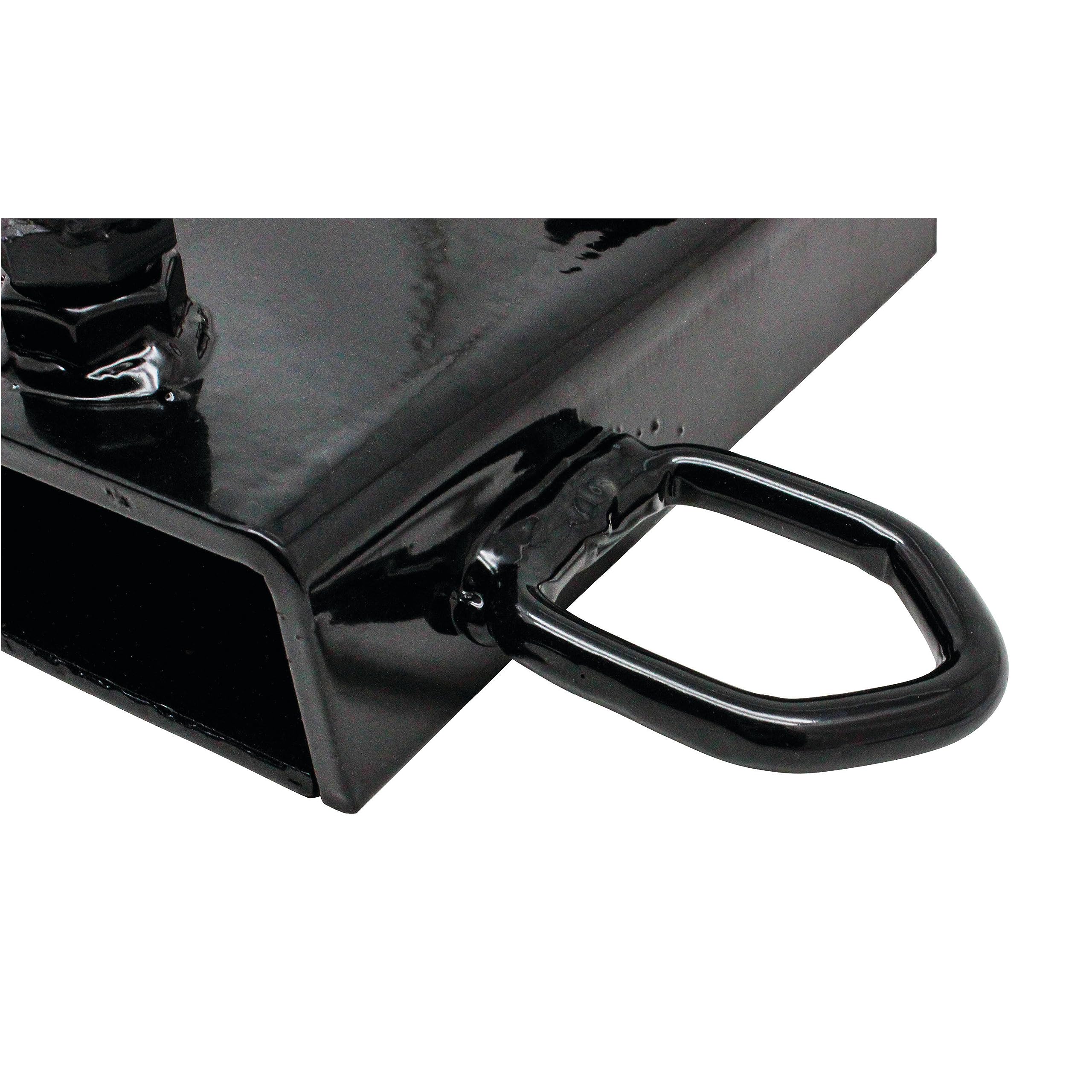 Extreme Max 5001.1389 Clamp-On Forklift Hitch 2'' Receiver With Tri-Ball Hitch And Tow Hook