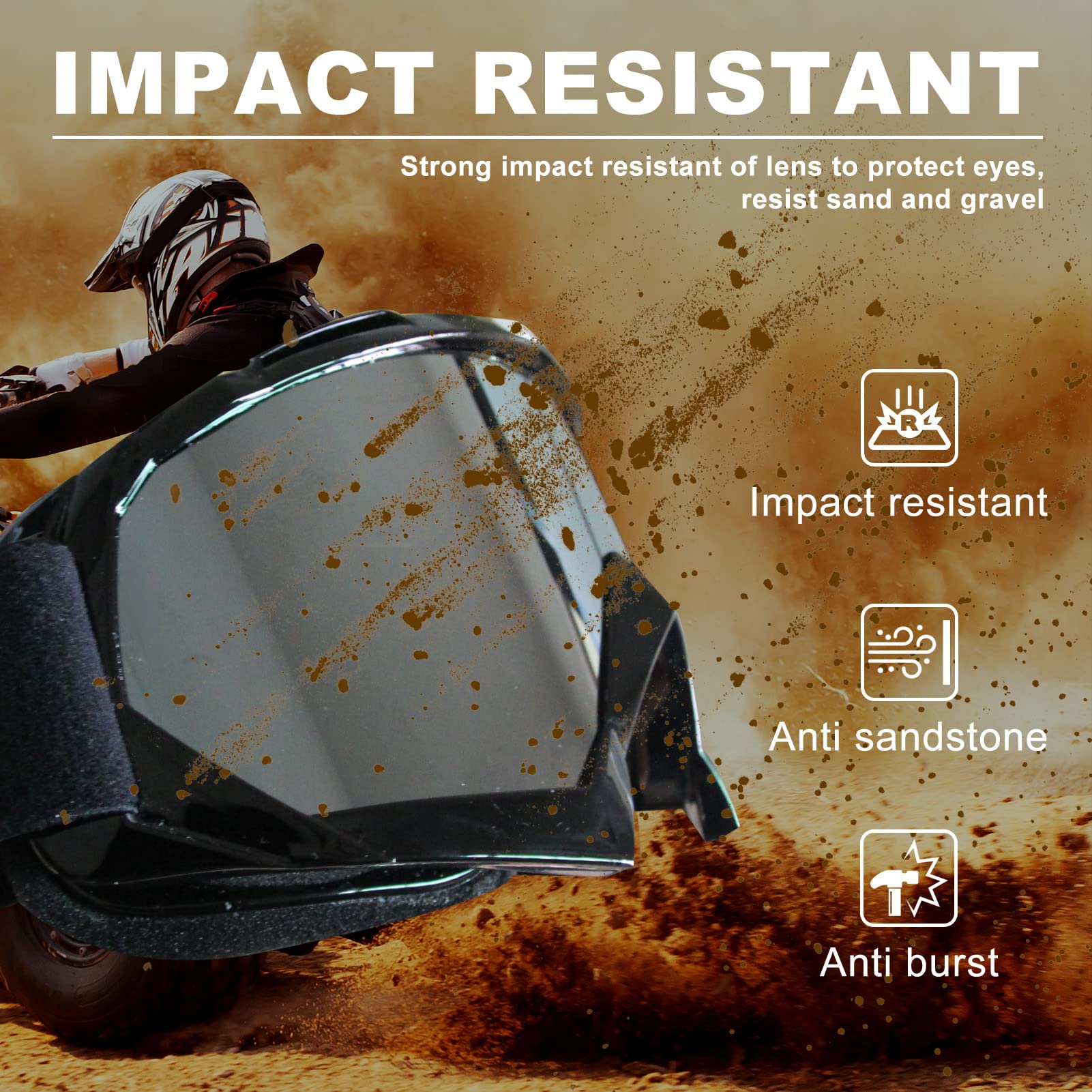 Zukmi Dirt Bike Goggles Atv Motocross Motorcycle Mx Off Road For Men Women Adult Youth Riding Racing