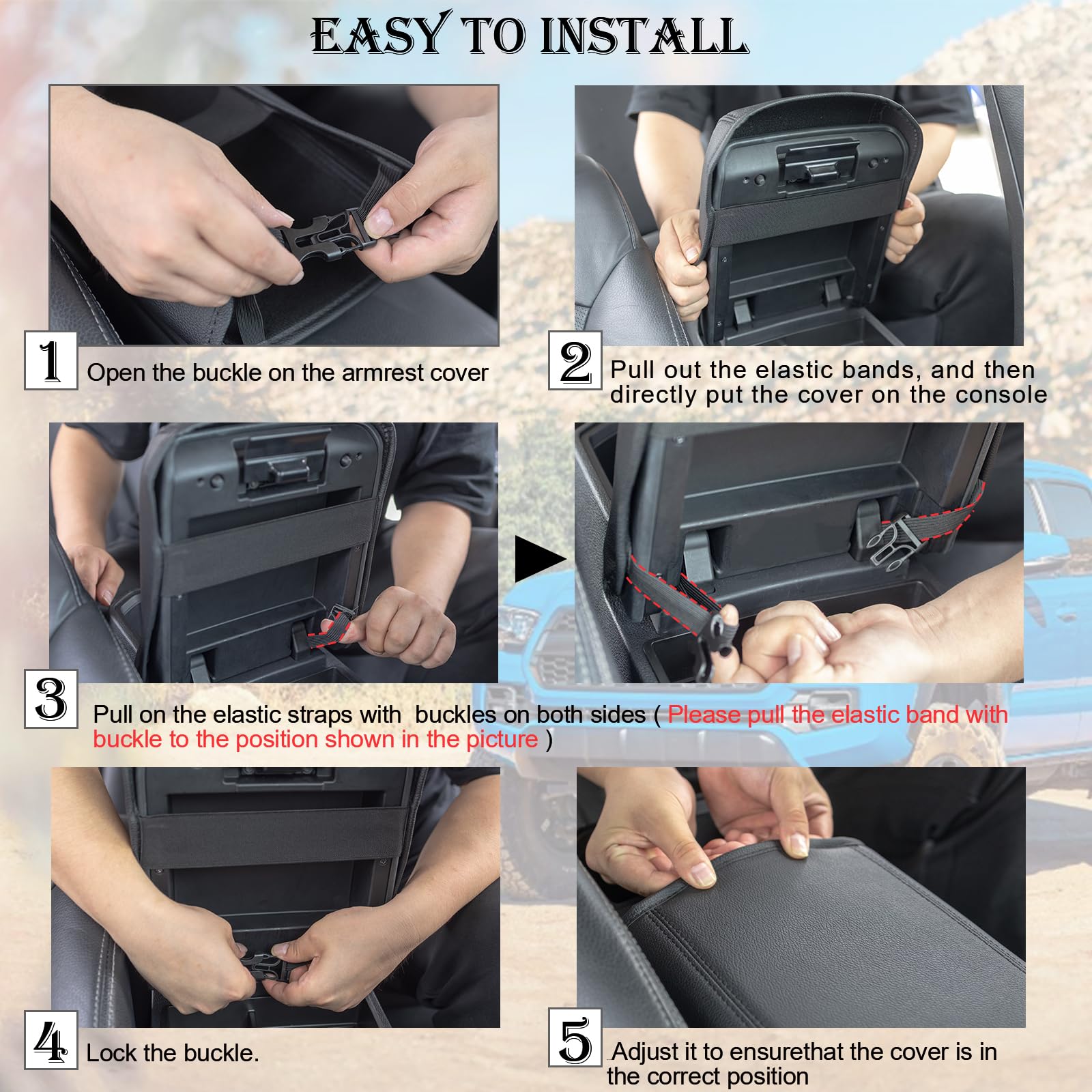 Jdmcar Center Console Cover Compatible With 2024 2025 Toyota Tacoma Accessories,Customized Middle Console Lid Cover Pad Protecto