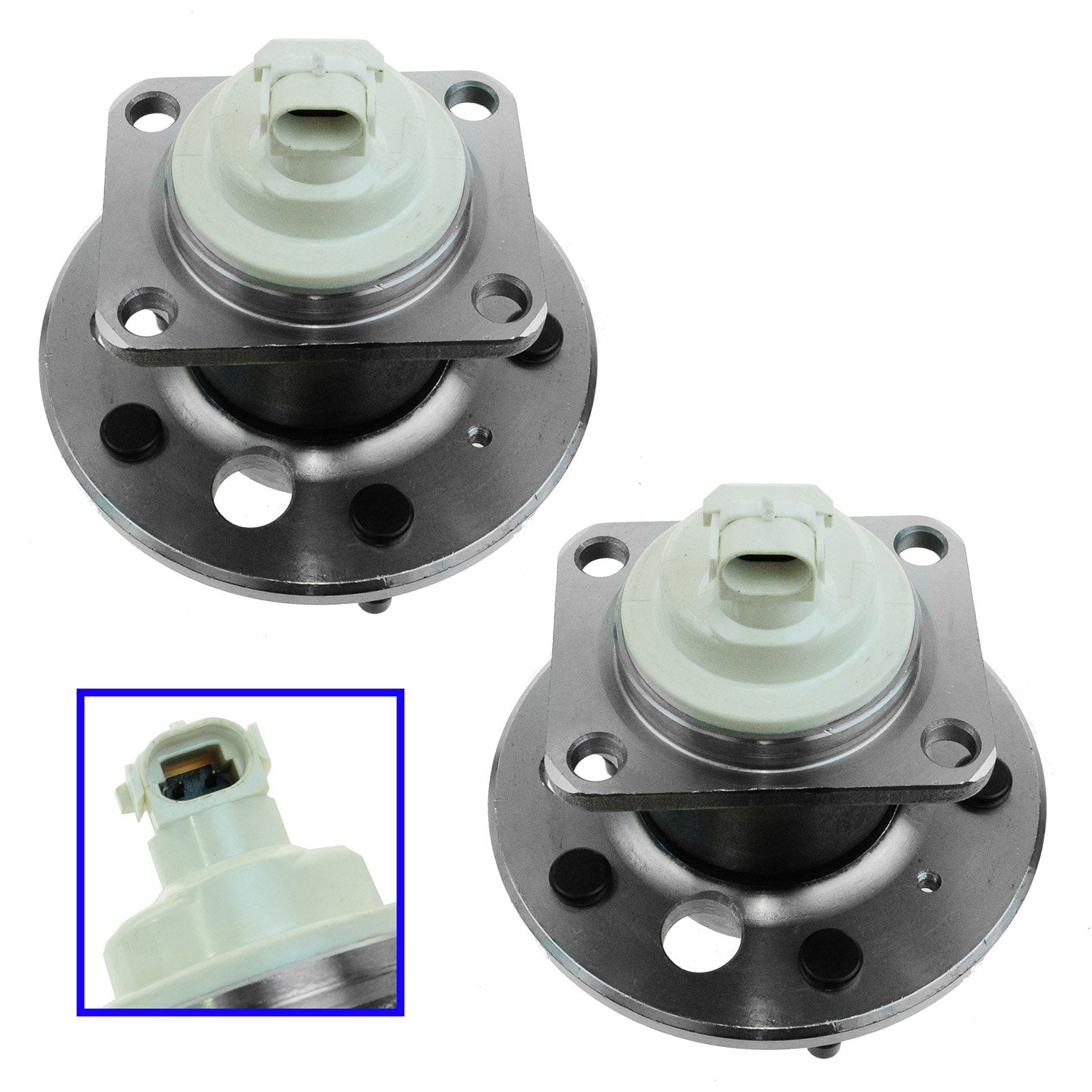 Trq Rear Wheel Hubs & Bearings Pair Set Of 2 For Buick Chevy Olds Pontiac W/Abs