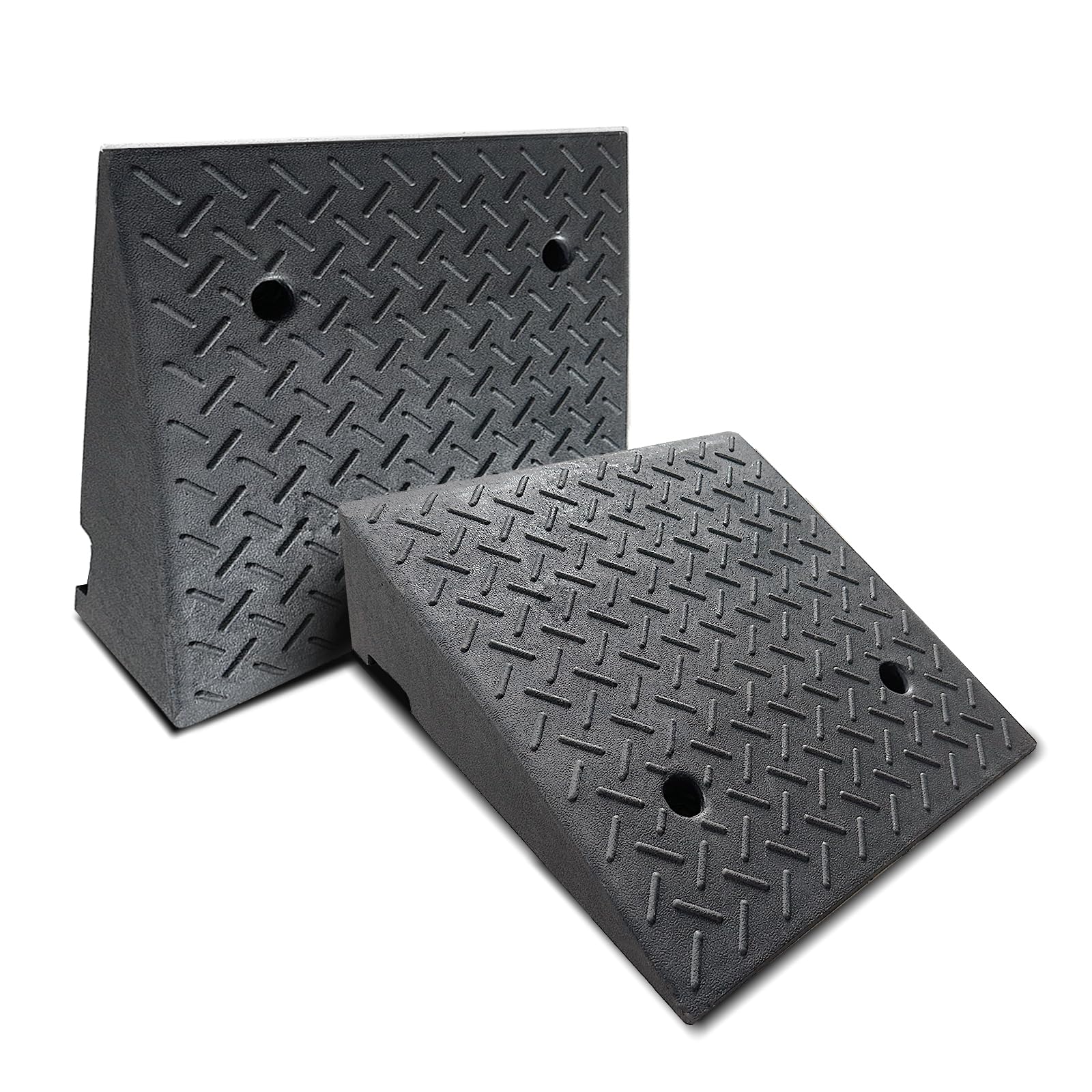 Rokenpoy 2 Pack Driveway Curb For Ramps, Portable Heavy Duty Rubber Shed, Suitable For Cars, Bicycles, Motorcycles, Wheelchairs,
