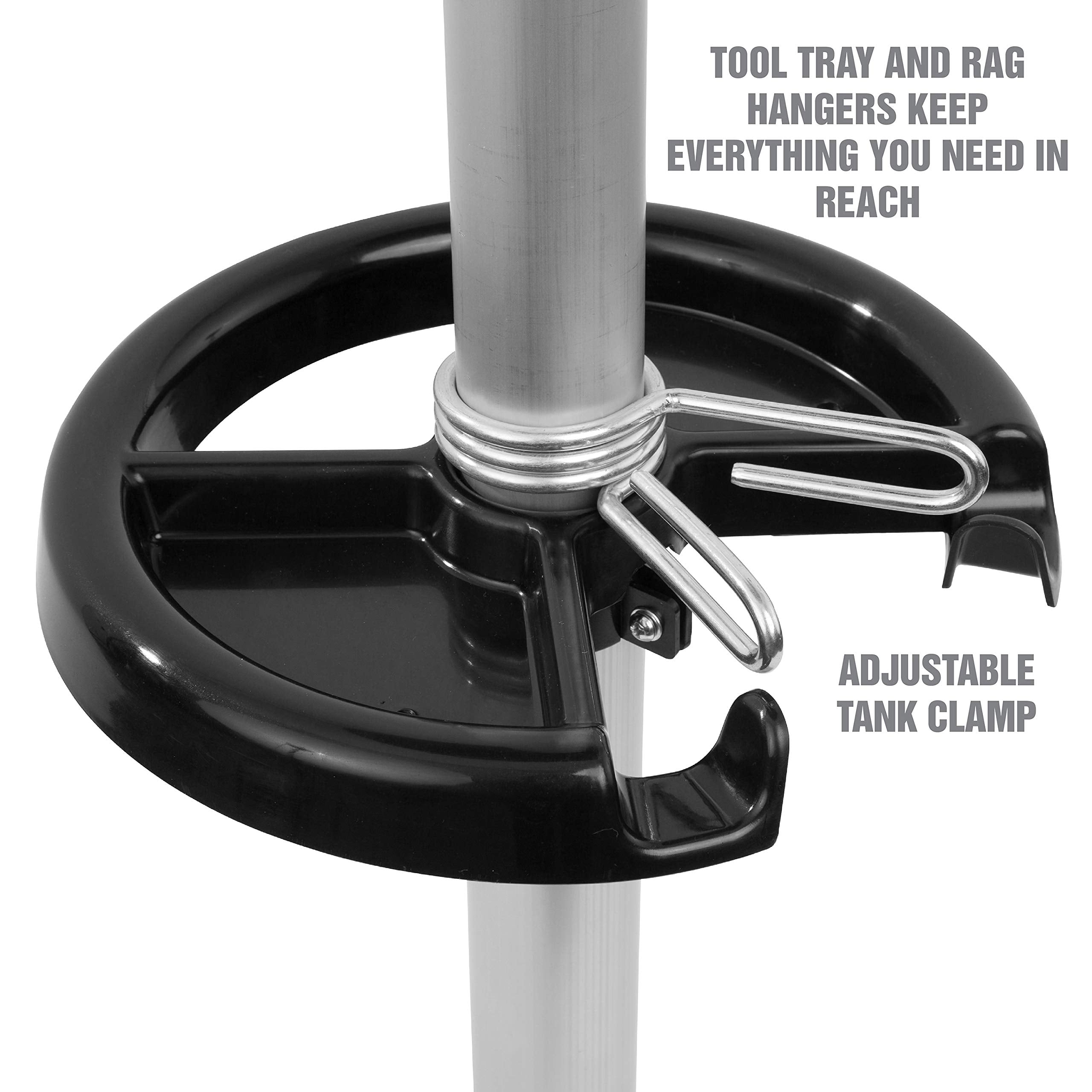 Oemtools 87032 9 Gallon Upright Portable Oil Lift Drain With Oil Pan Funnel, For Changing Car And Truck Motor Oil, Adjustable He