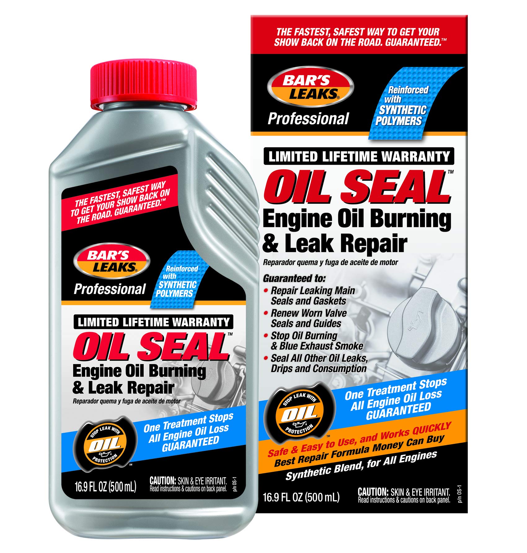 Bar'S Leaks Os-1 Seal Engine Oil Burning/Leak Repair - 16.9 Oz.