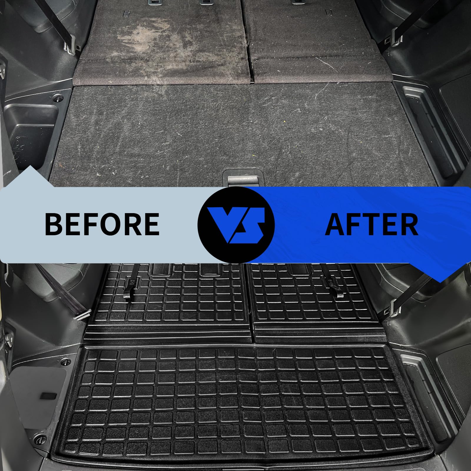 Rongtaod Floor Mats Compatible with 2023 2024 2025 Honda Pilot Cargo Mat Cargo Liner Trunk Liner Trunk Mat Rear Trunk Organizer