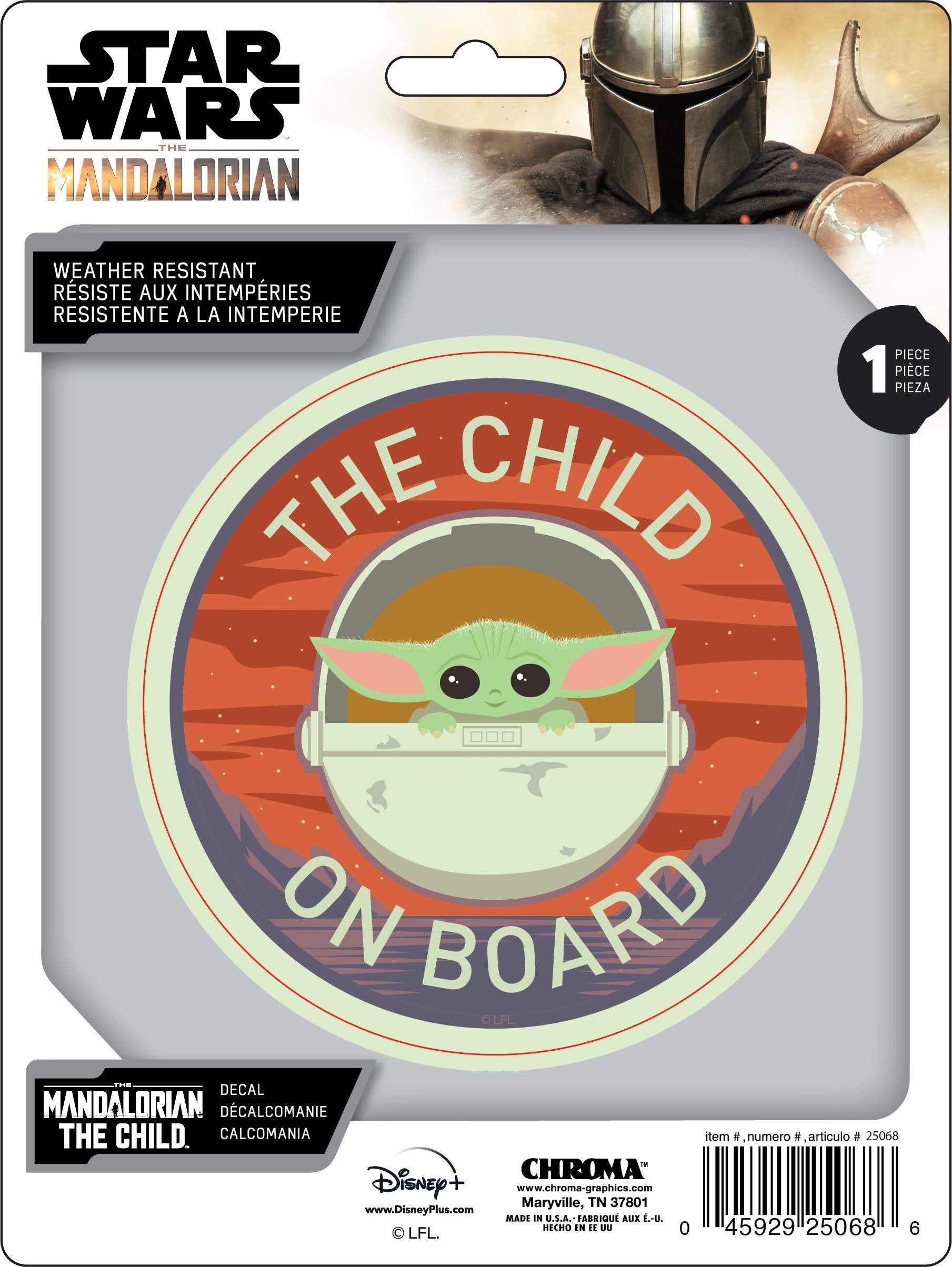 Chroma Graphics Mandalorian The Child On Board E Stick Onz Decal (25068)
