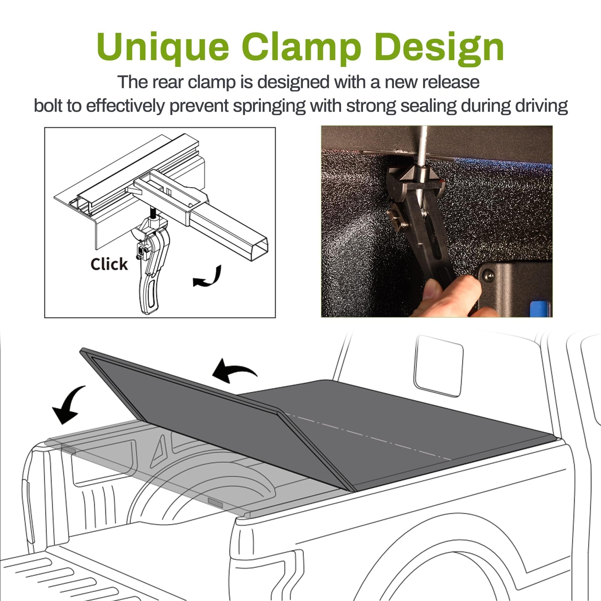 Autosaver88 Soft Tri-Fold Truck Bed Tonneau Cover Compatible With 2009-2025 Dodge Ram 1500 (Incl. Classic & New) 5.7Ft Bed Witho